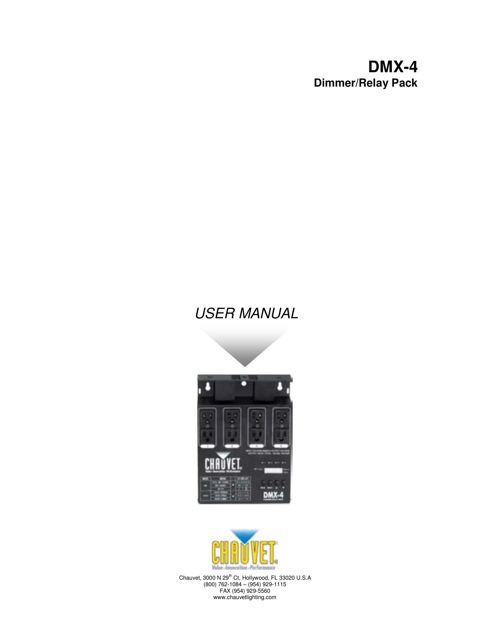 Chauvet DMX-4 Power Supply User Manual
