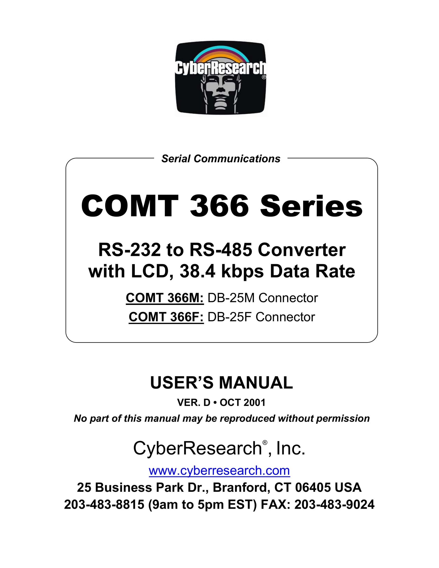 CyberResearch RS-232 Power Supply User Manual