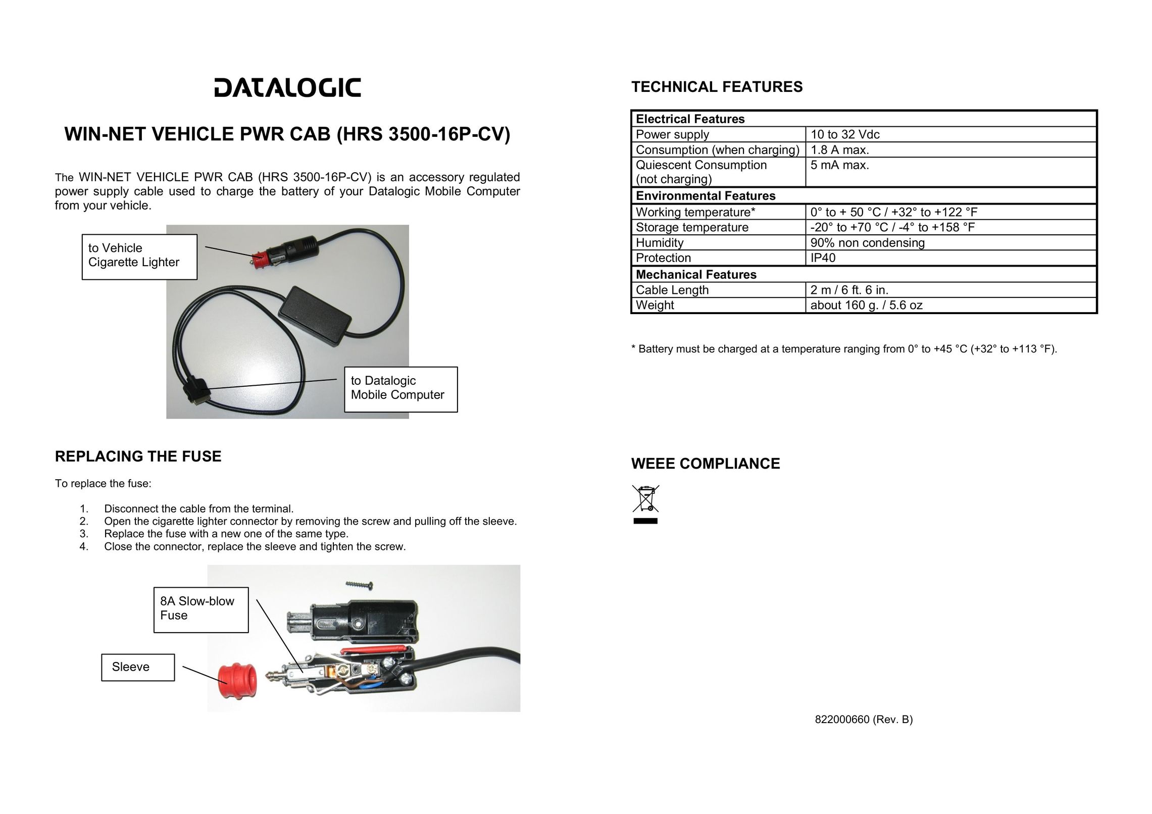 Datalogic Scanning HRS 3500-16P-CV Power Supply User Manual