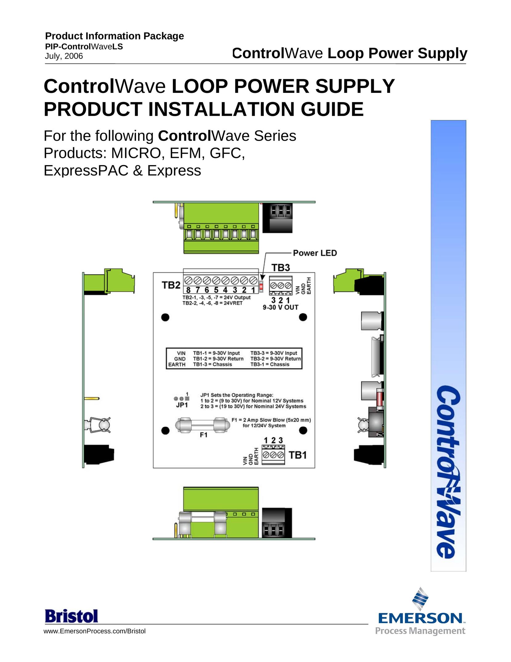 Emerson Process Management GFC Power Supply User Manual