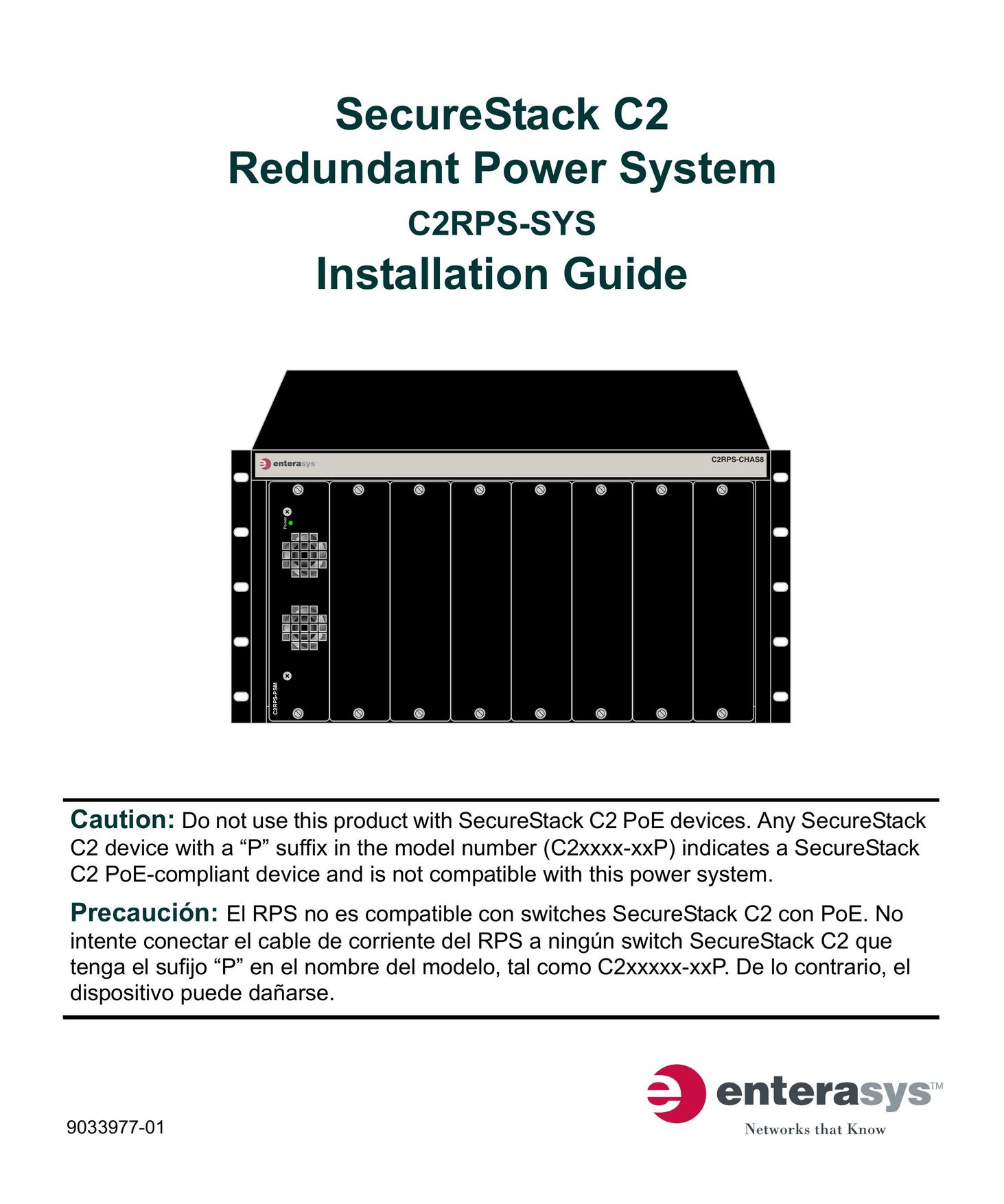 Enterasys Networks C2RPS-SYS Power Supply User Manual