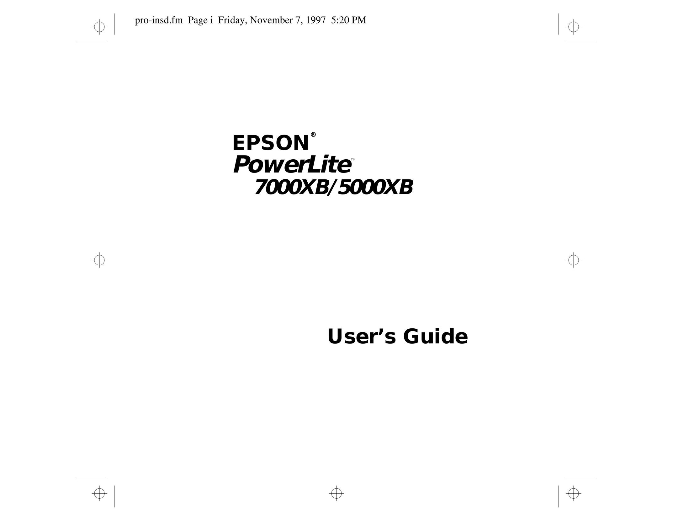 Epson 7000XB, 5000XB Power Supply User Manual