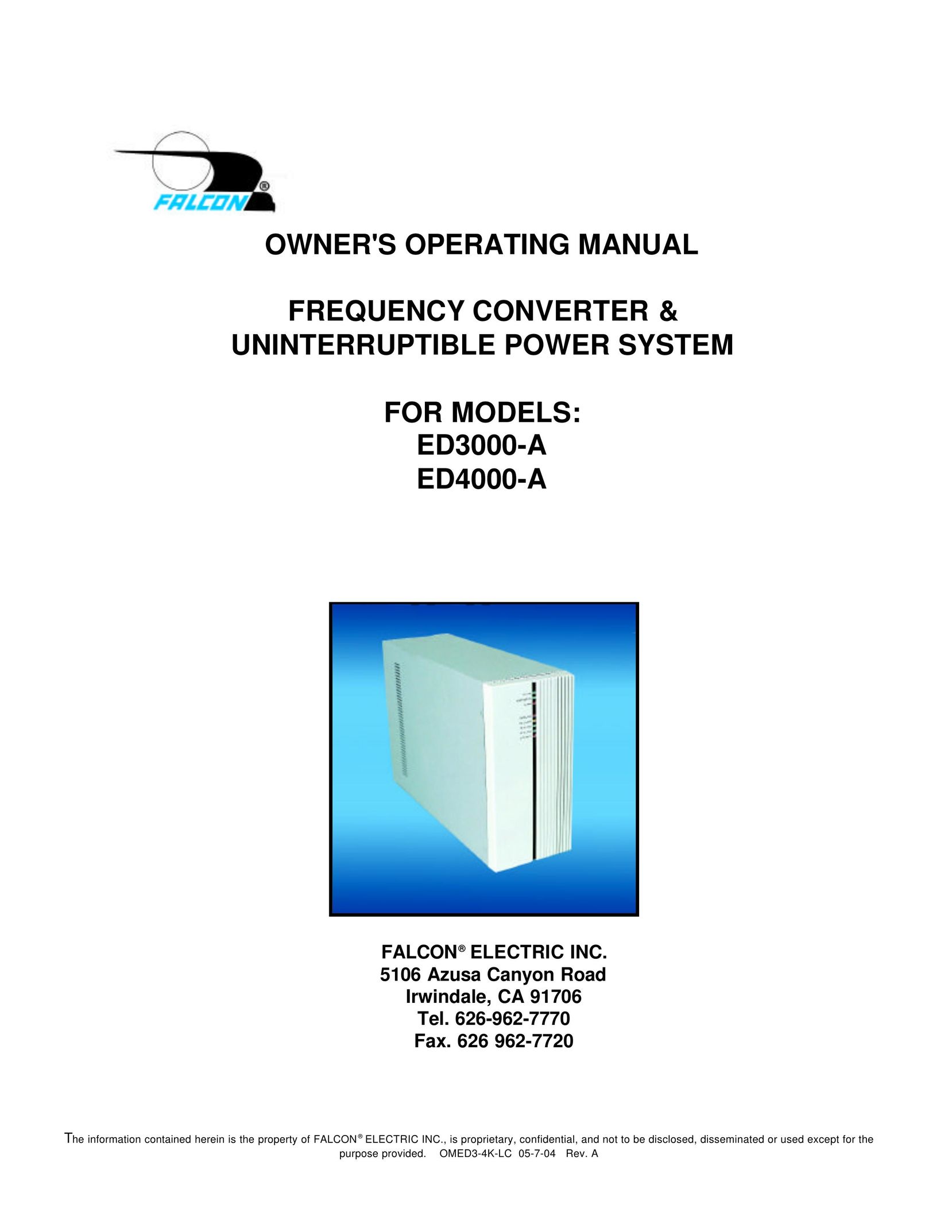 Falcon ED3000-A Power Supply User Manual