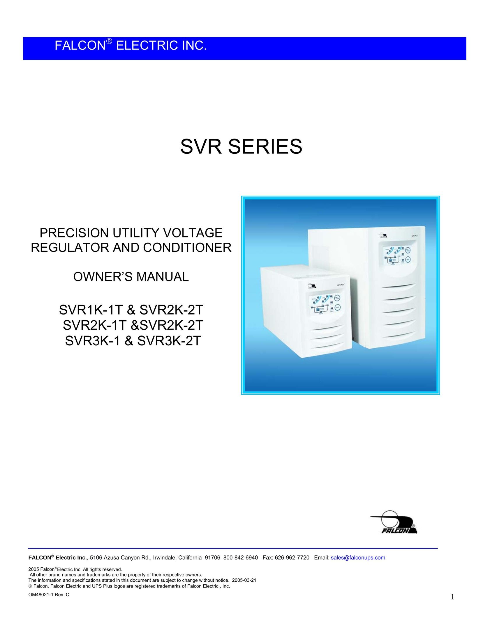 Falcon SVR3K-1 Power Supply User Manual