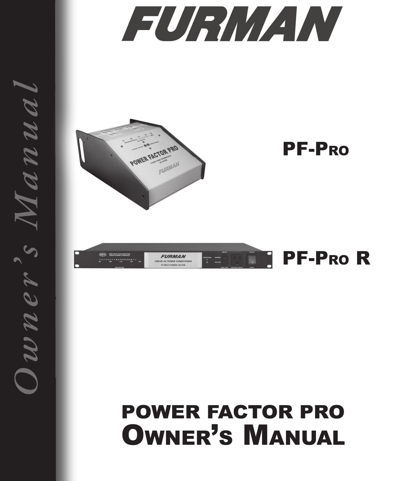 Furman Sound PF-Pro R Power Supply User Manual
