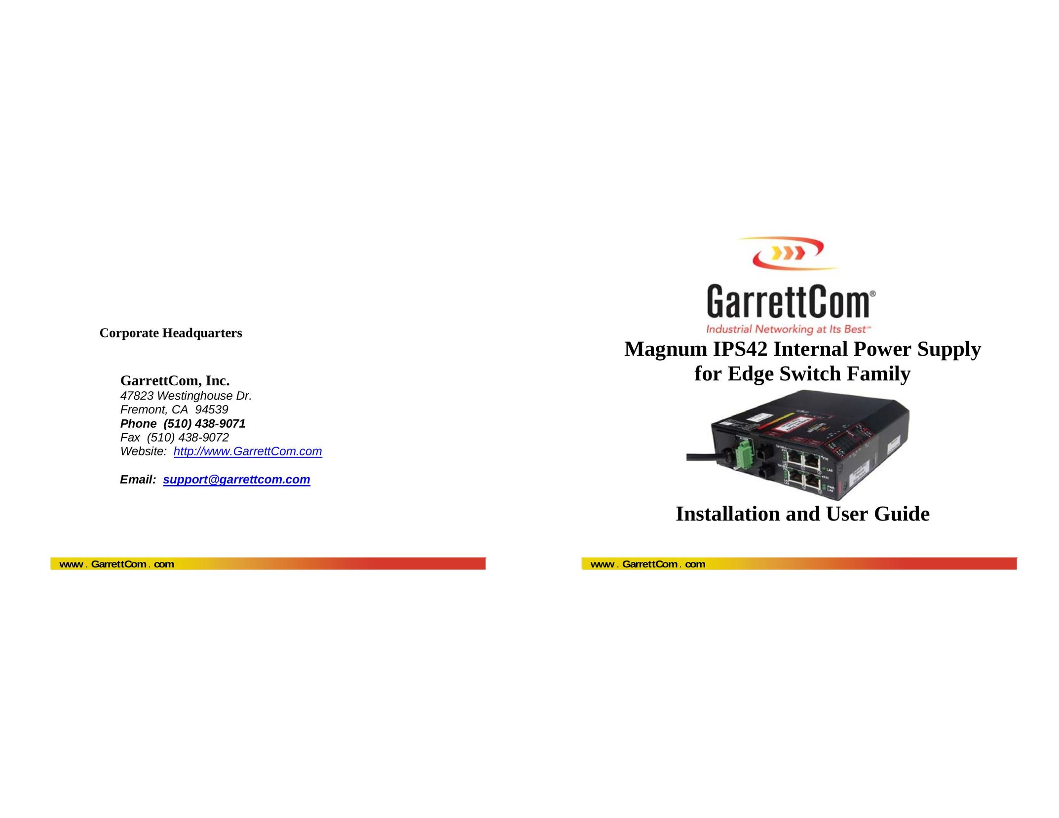 GarrettCom IPS42 Power Supply User Manual