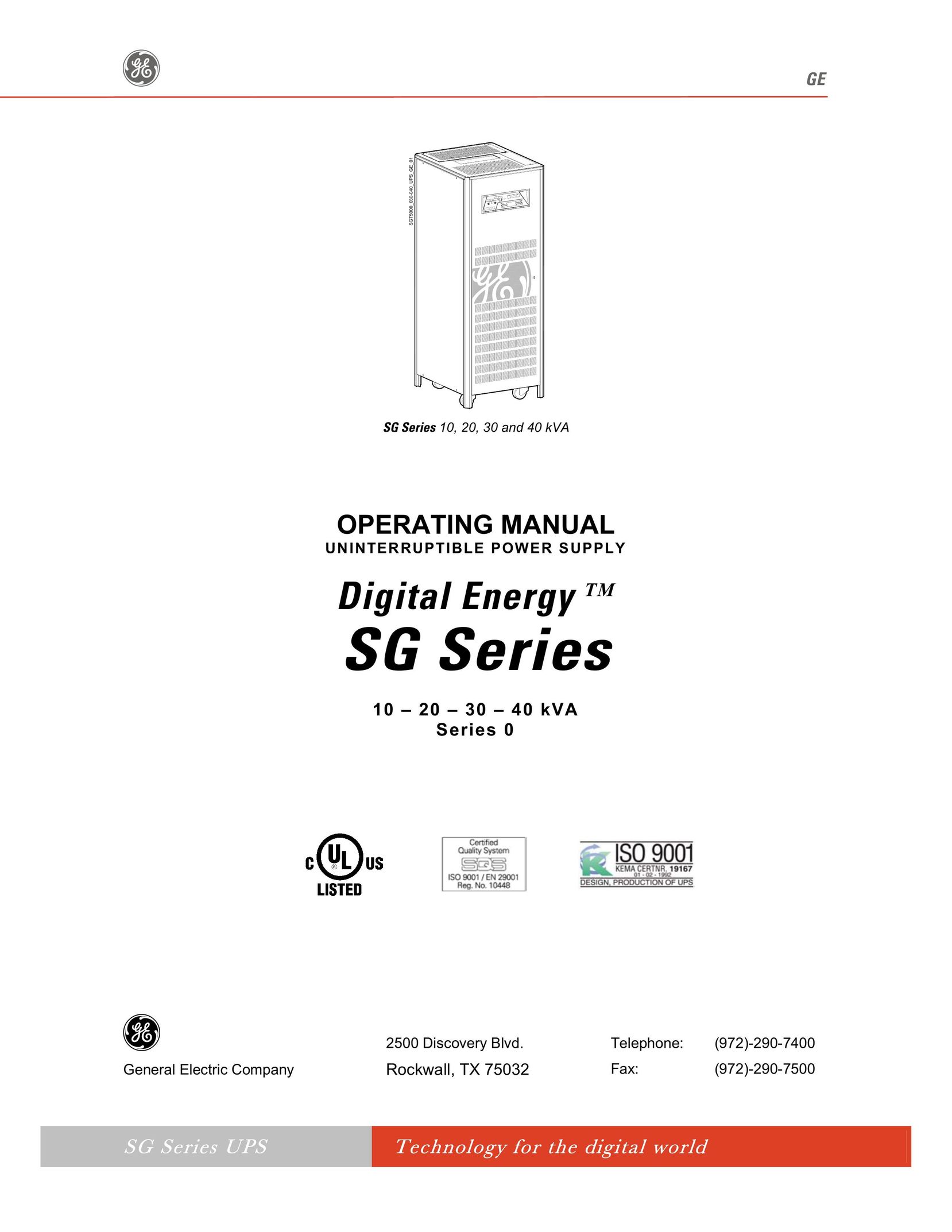 GE 10 Power Supply User Manual