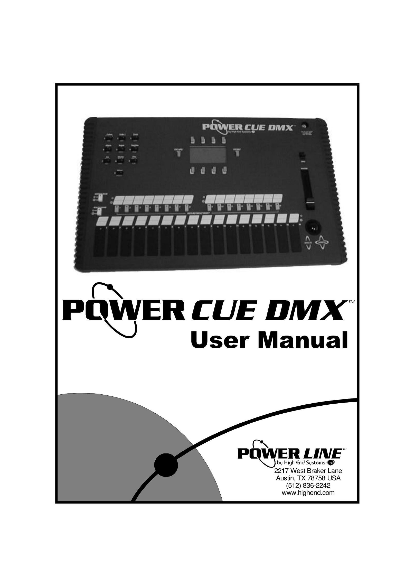 High End Systems Power Cue DMX Power Supply User Manual