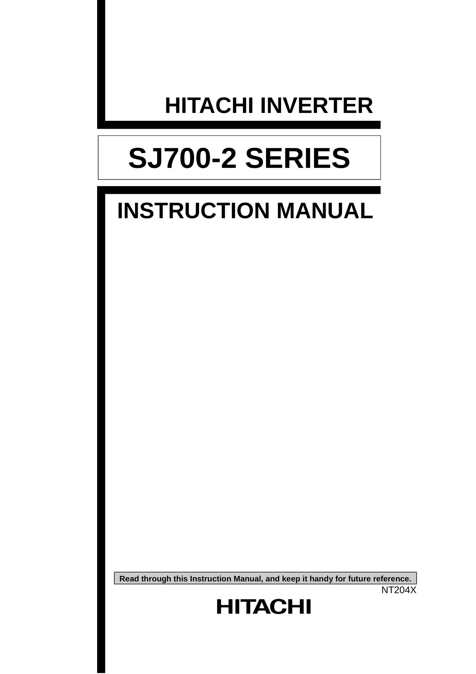 Hitachi SJ700-2 Power Supply User Manual