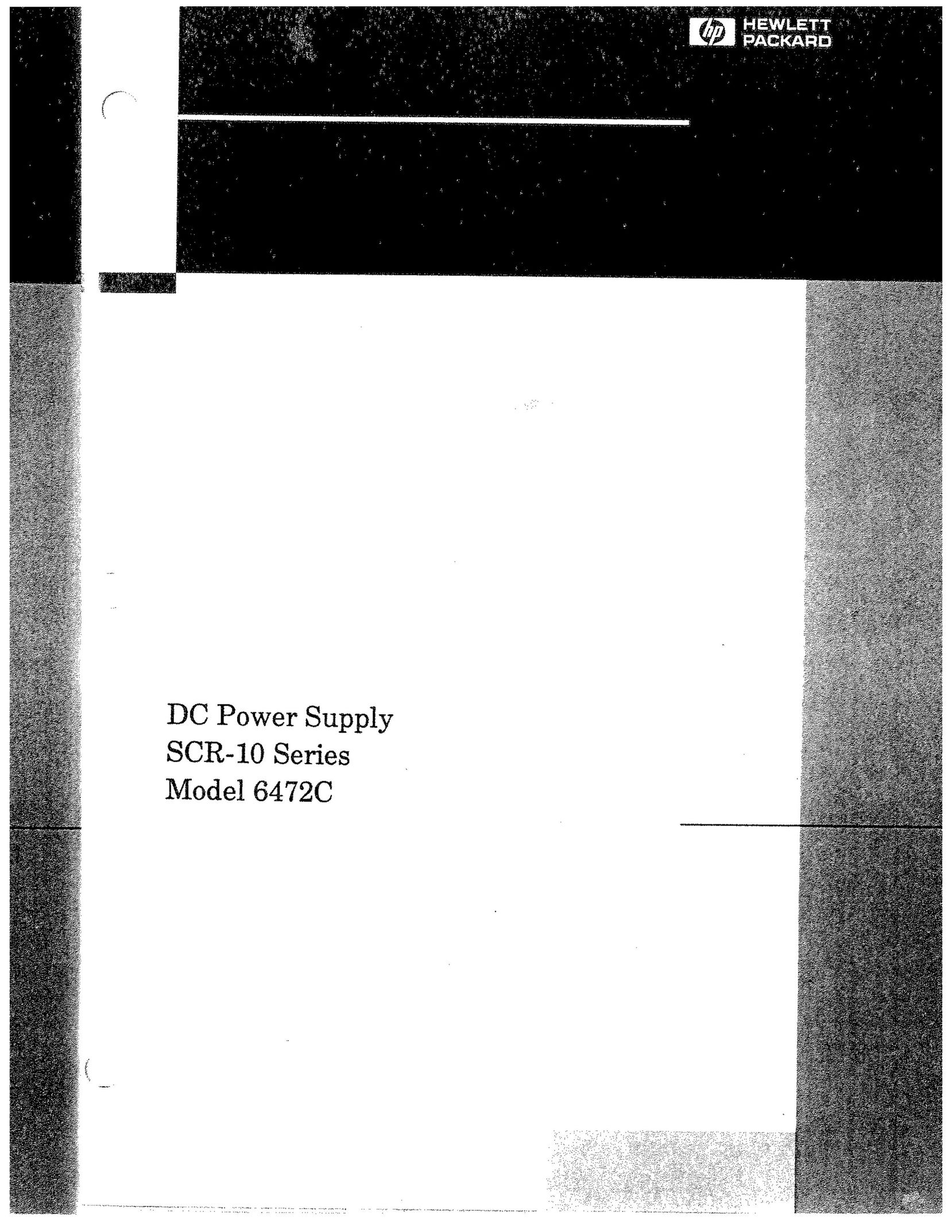 HP (Hewlett-Packard) 6472C Power Supply User Manual
