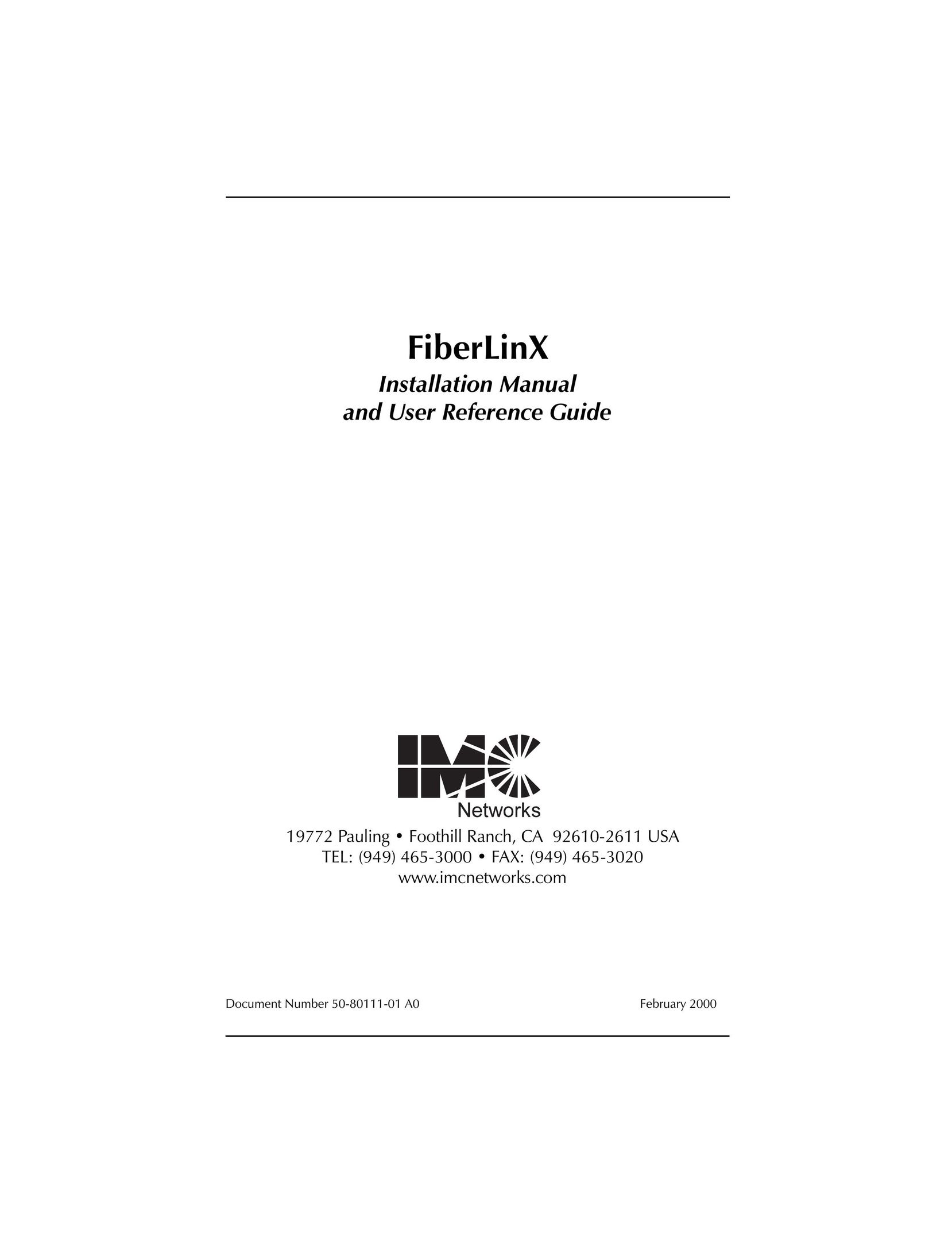 IMC Networks FiberLinX Power Supply User Manual