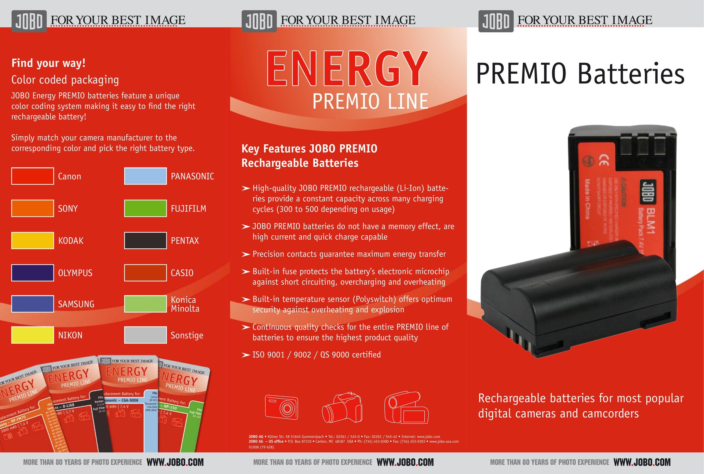 JOBO Premio Battery Power Supply User Manual