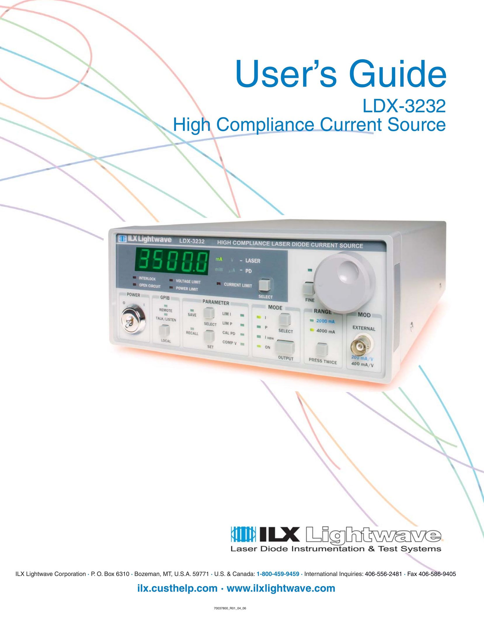 Lightwave Communications LDX-3232 Power Supply User Manual