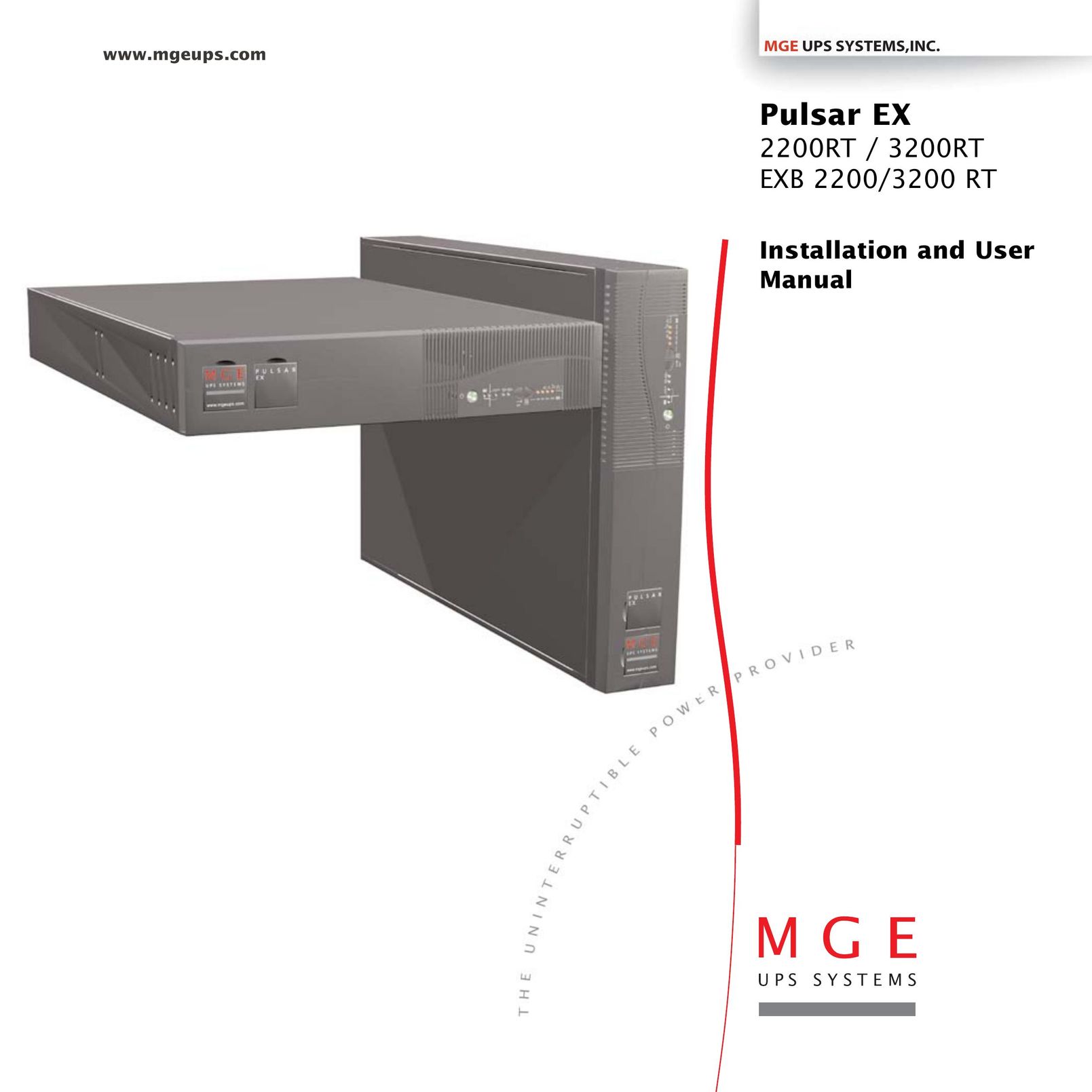 MGE UPS Systems 3200RT Power Supply User Manual