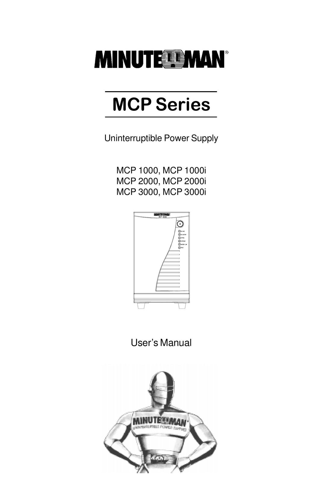 Minuteman UPS MCP 1000 Power Supply User Manual