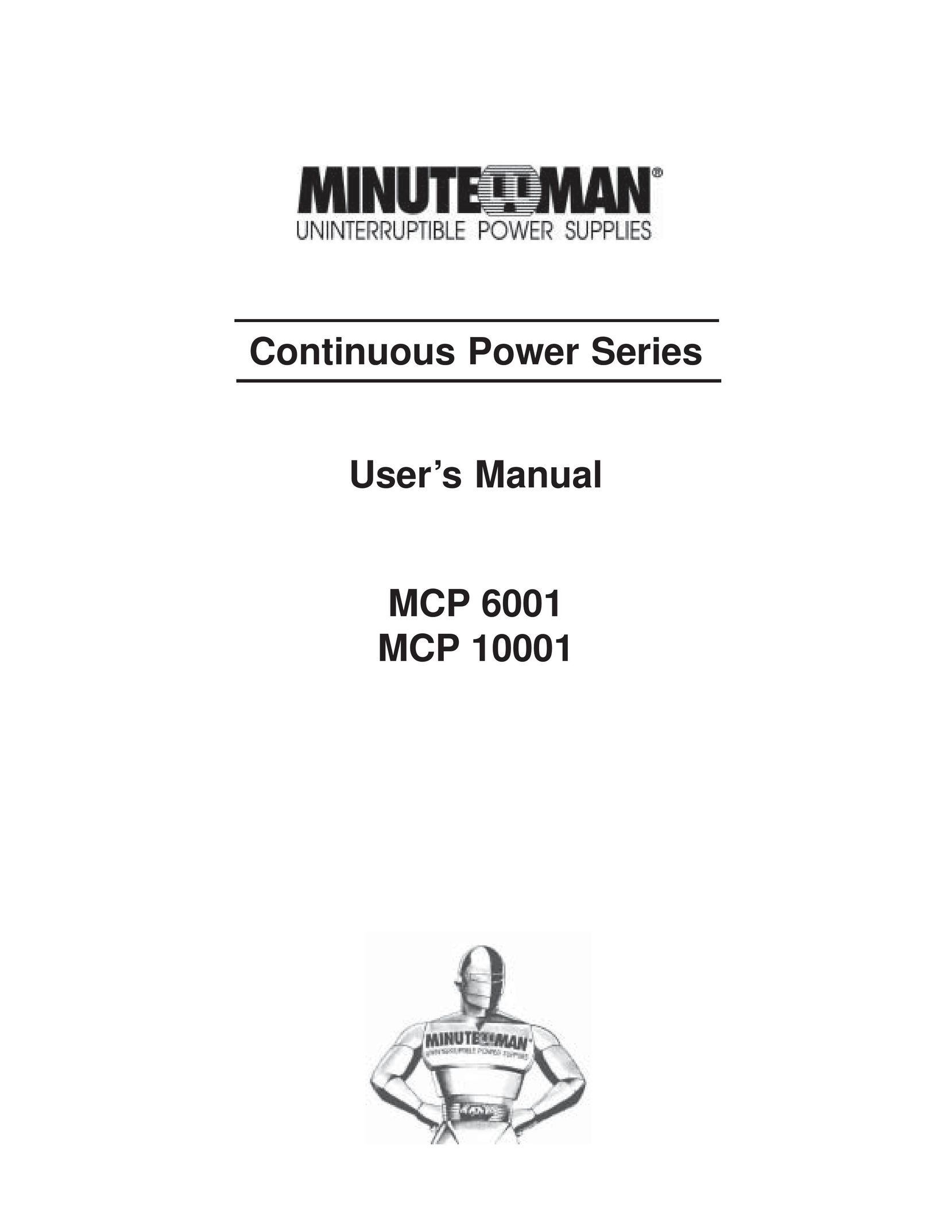Minuteman UPS MCP 6001 Power Supply User Manual