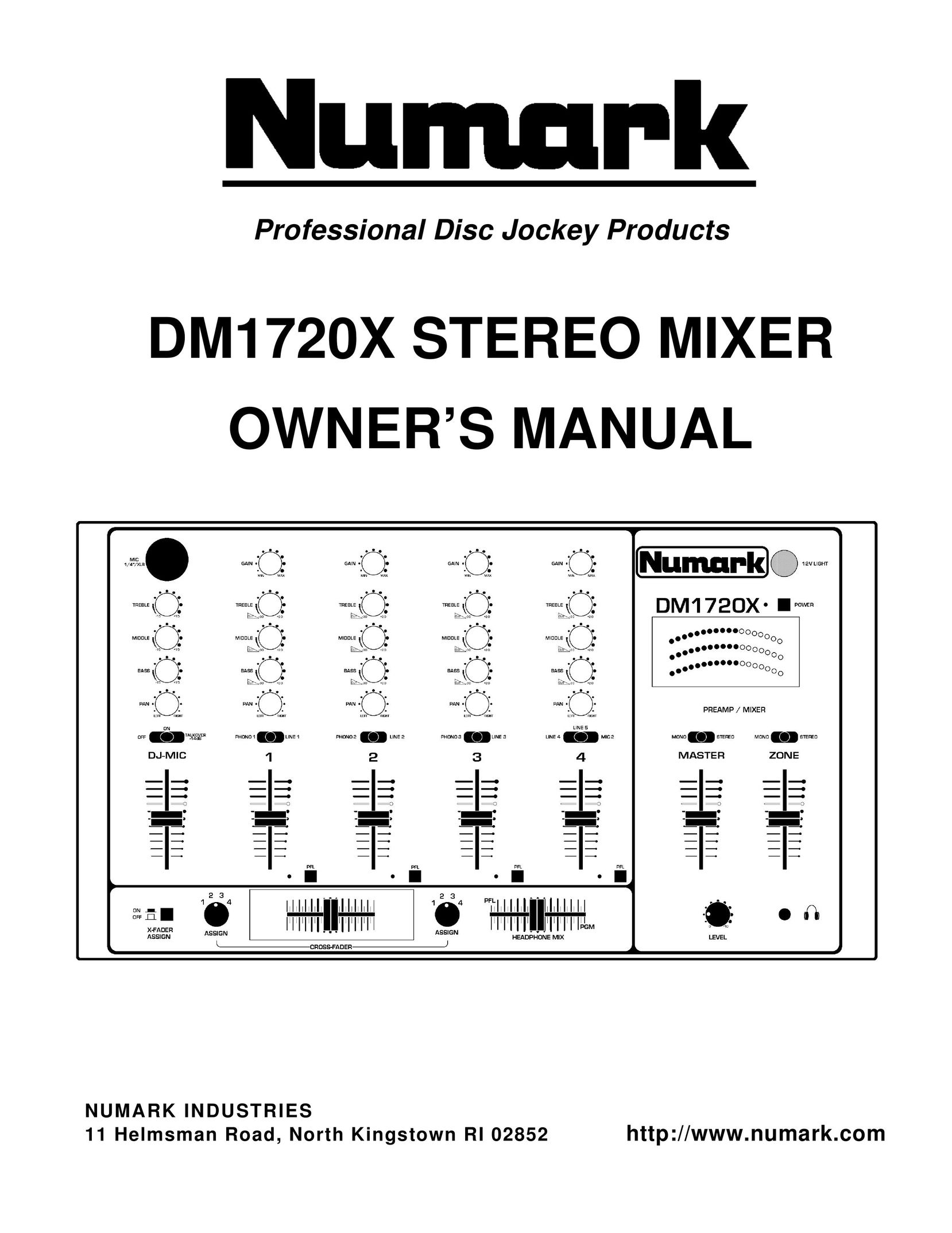 Numark Industries DM1720X Power Supply User Manual