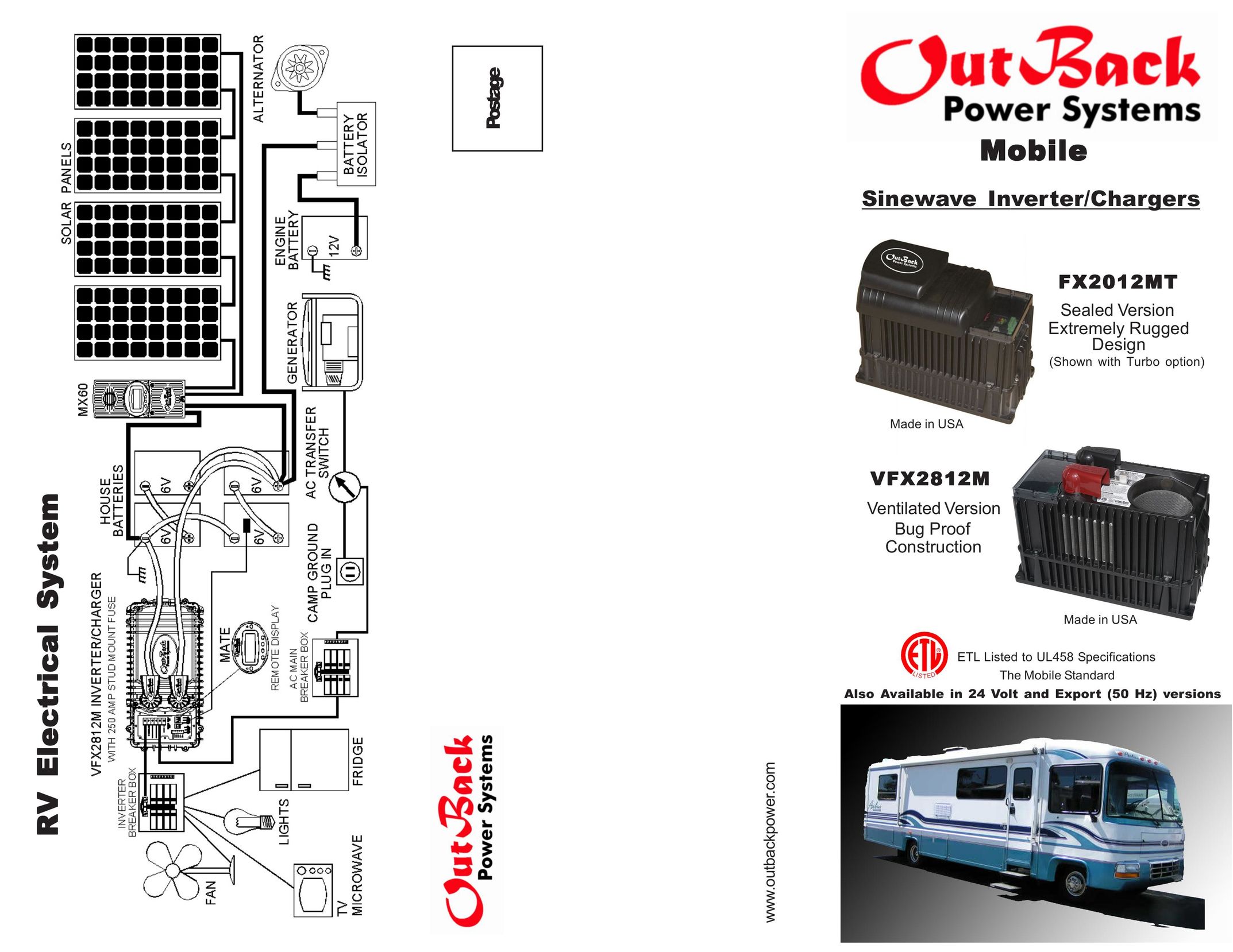 Outback Power Systems FX2012MT Power Supply User Manual