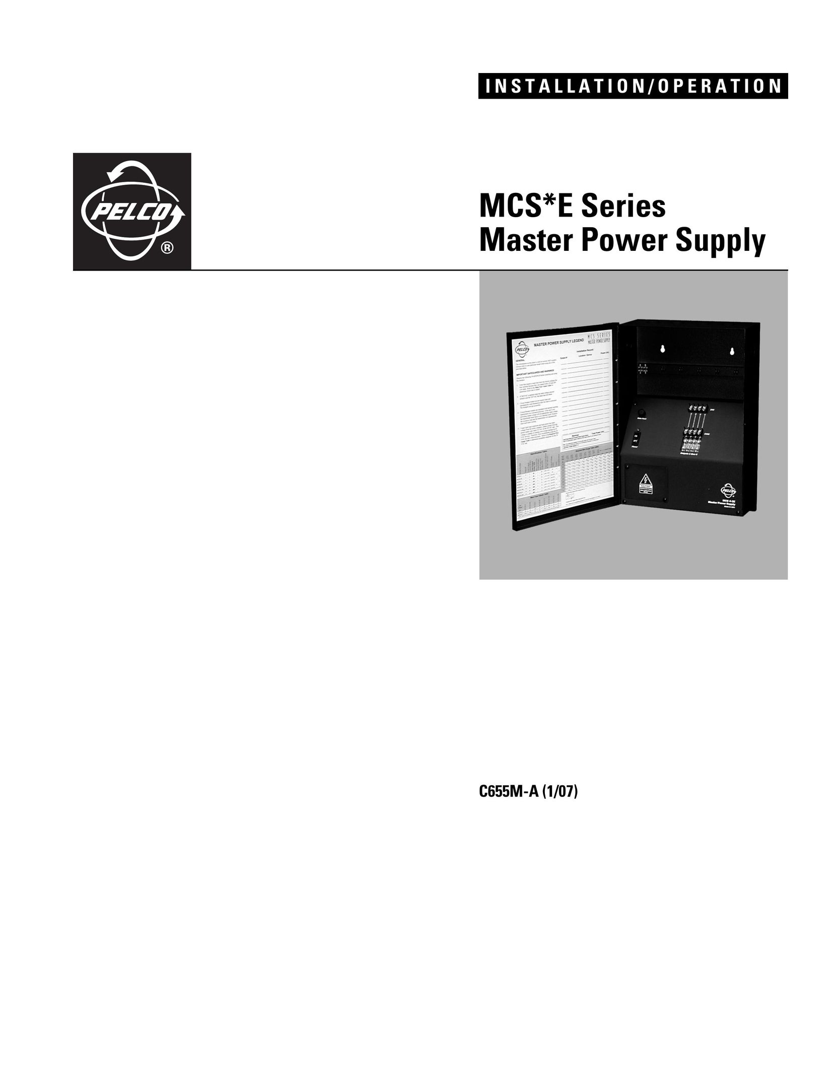 Pelco C655M-A Power Supply User Manual