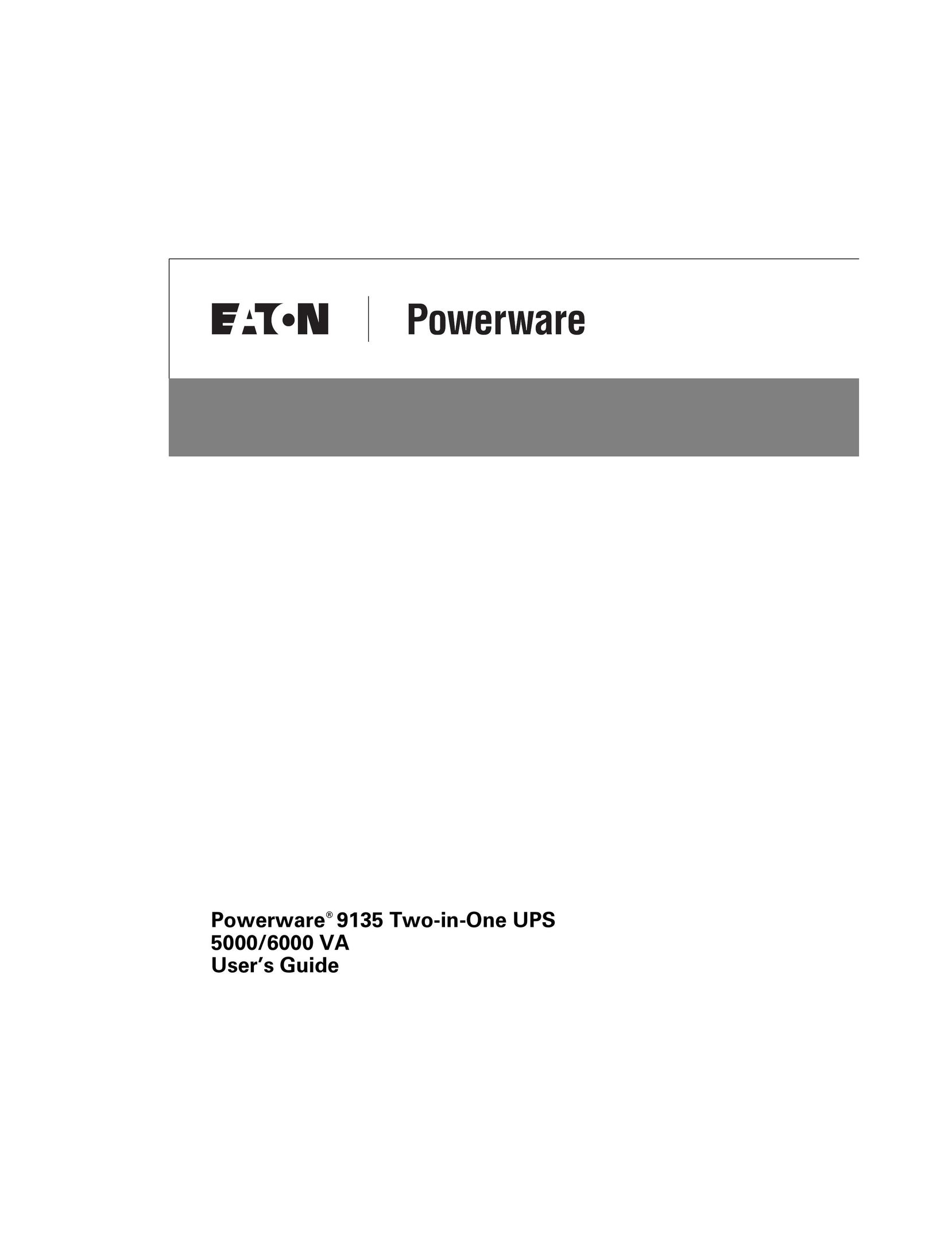 Powerware 5000/6000 VA Power Supply User Manual