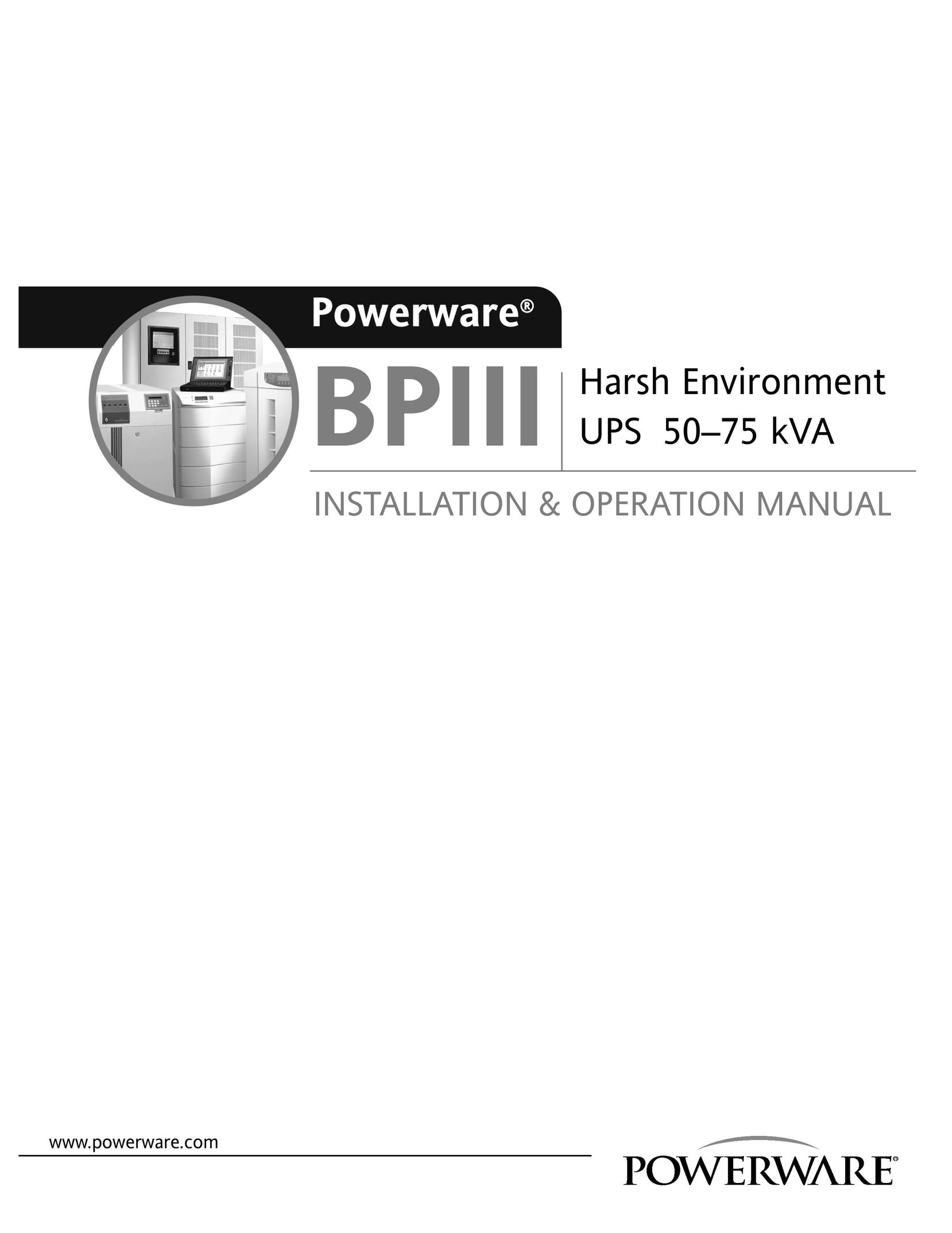 Powerware 5075 kVA Power Supply User Manual