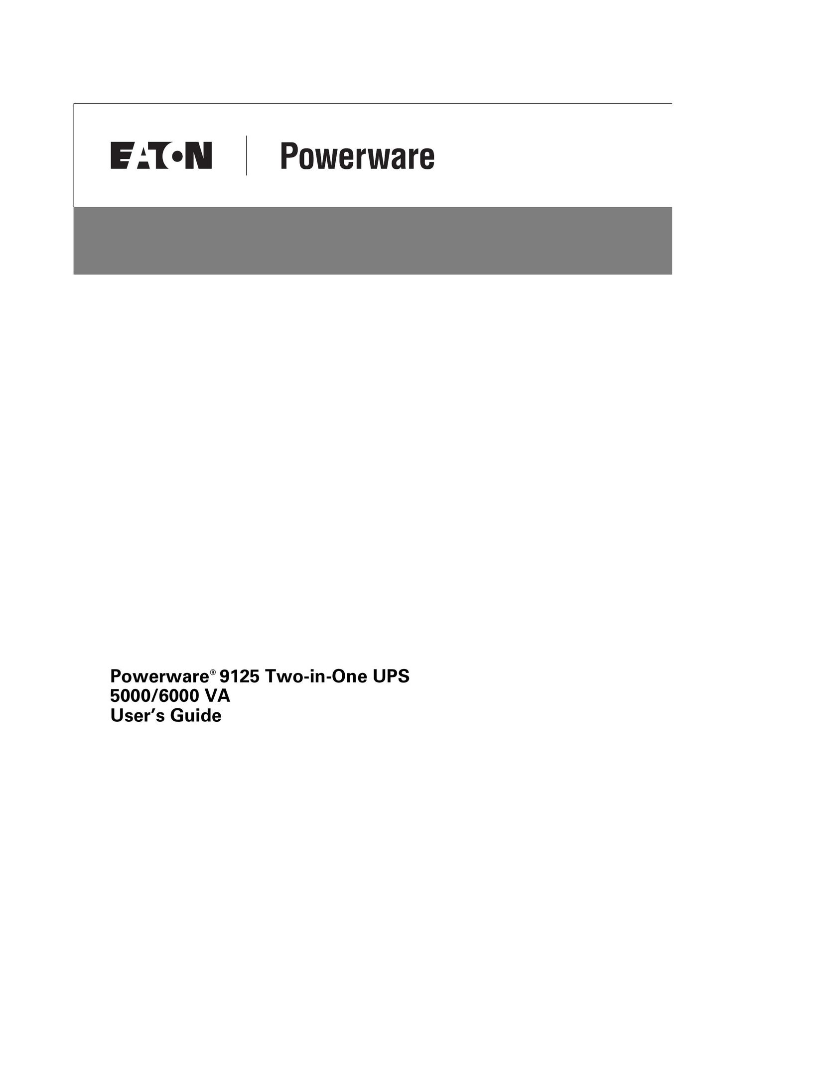 Powerware 6000 VA Power Supply User Manual