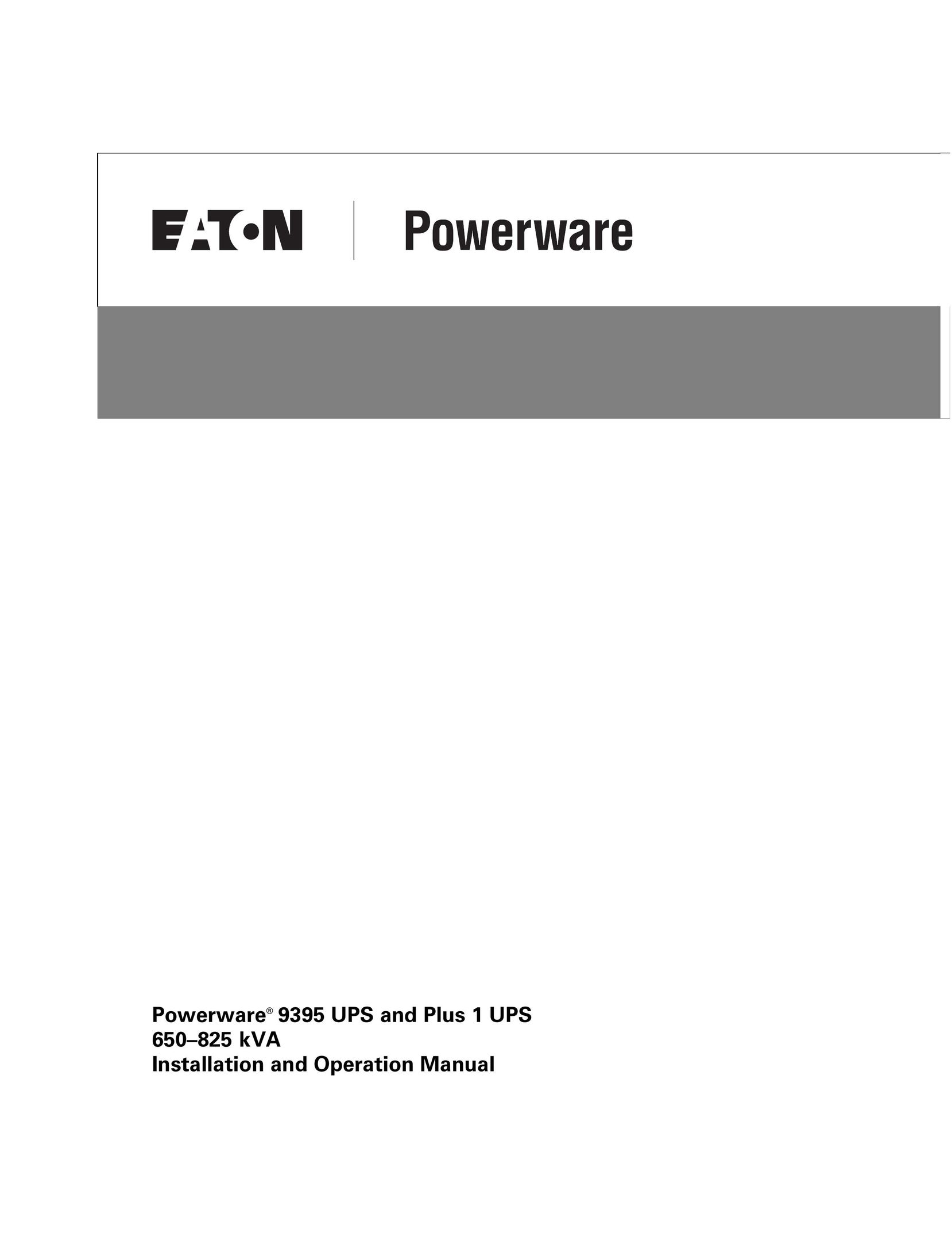 Powerware 650825 kVA Power Supply User Manual