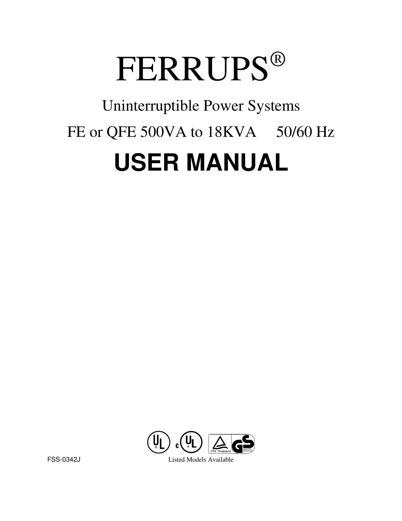 Powerware FSS-0342J Power Supply User Manual