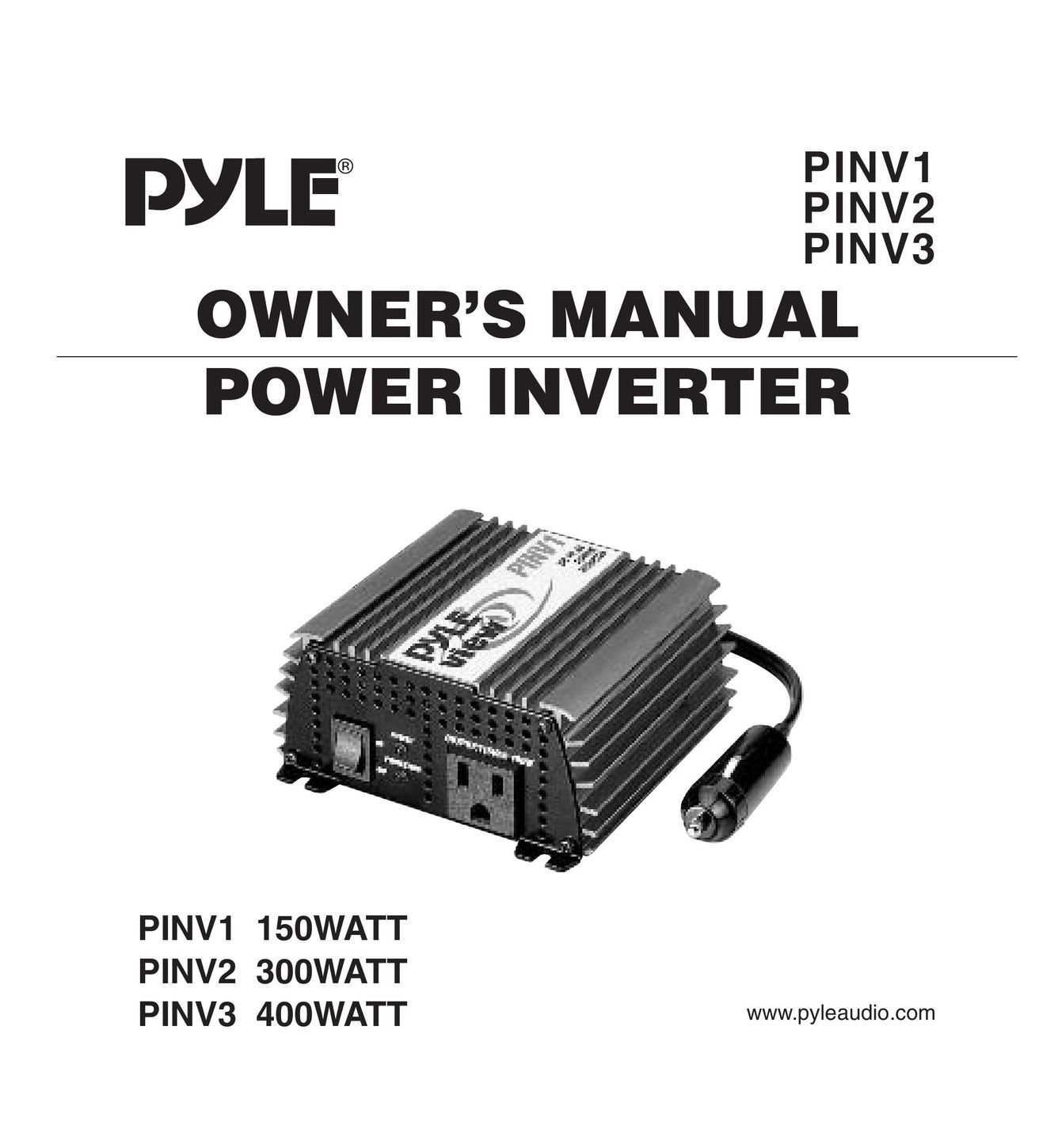 PYLE Audio PLINV2 Power Supply User Manual