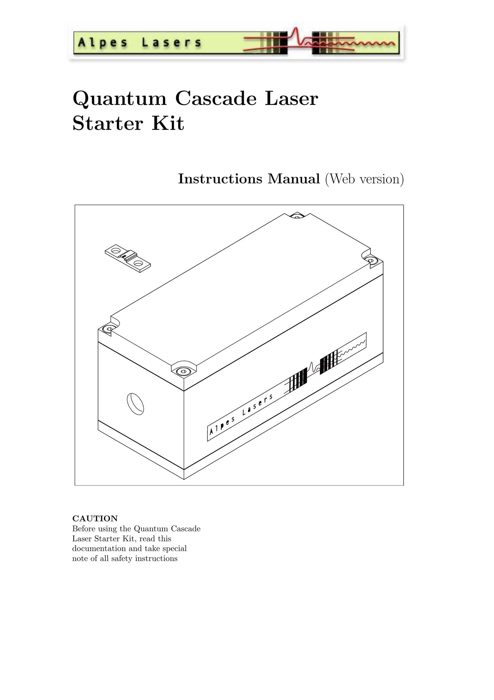 Quantum Instruments Cascade Laser Starter Kit Power Supply User Manual