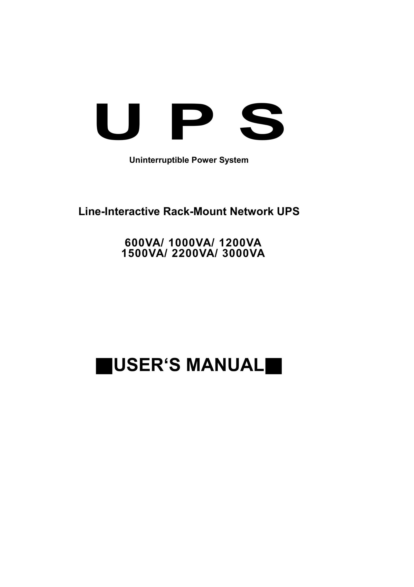 Rackmount Solutions 600VA Power Supply User Manual