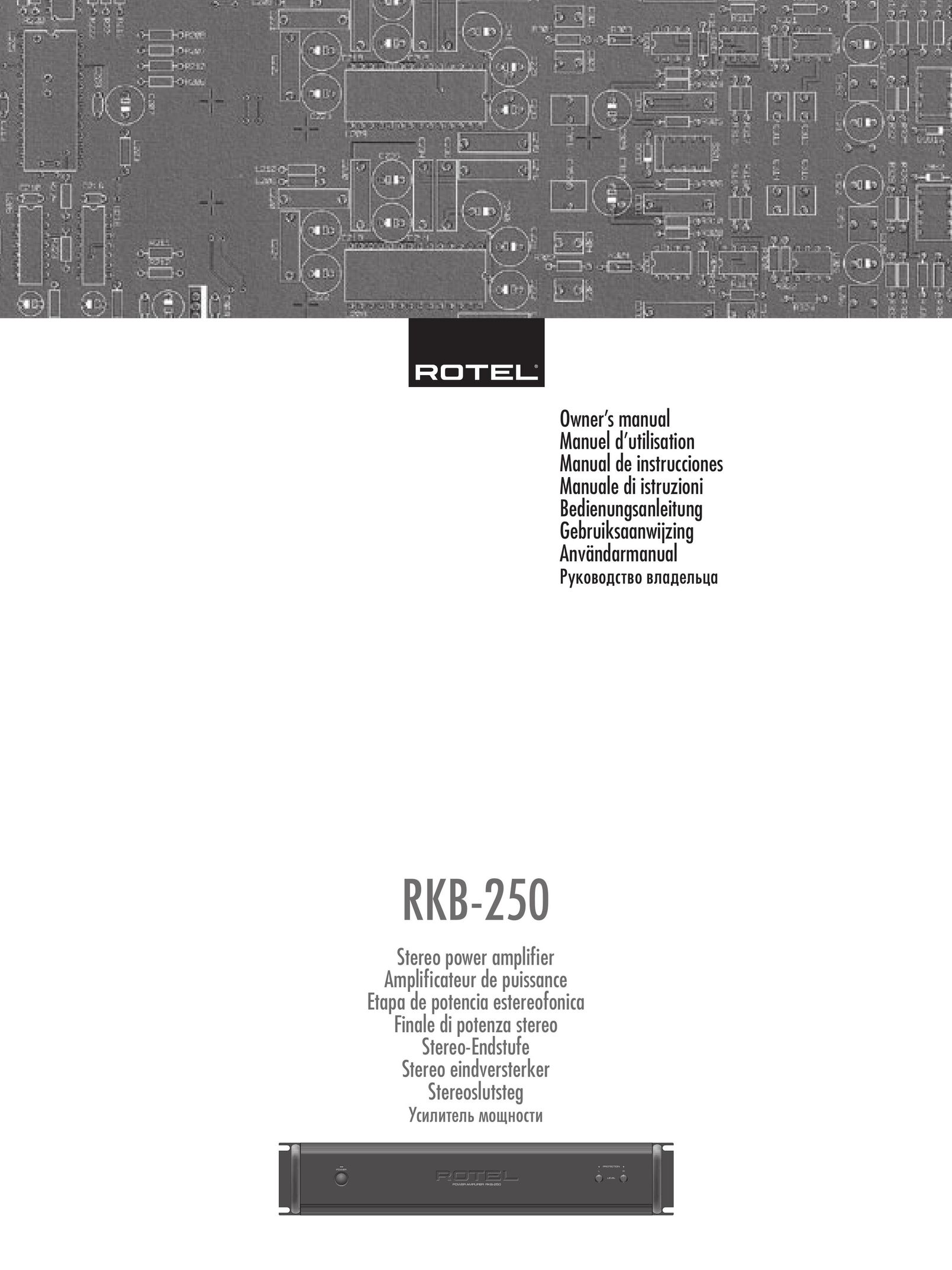 Rotel RKB-250 Power Supply User Manual