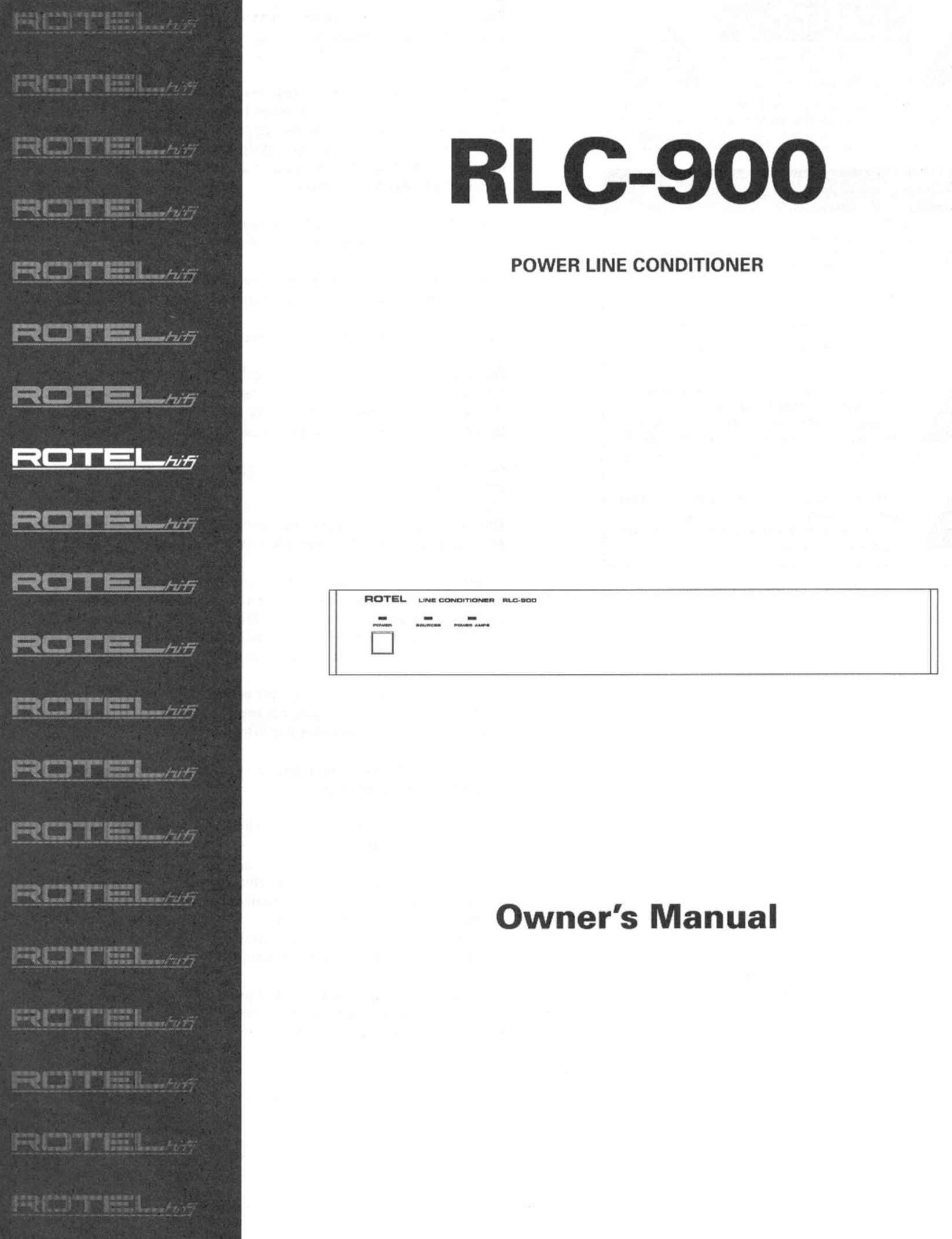 Rotel RLC-900 Power Supply User Manual
