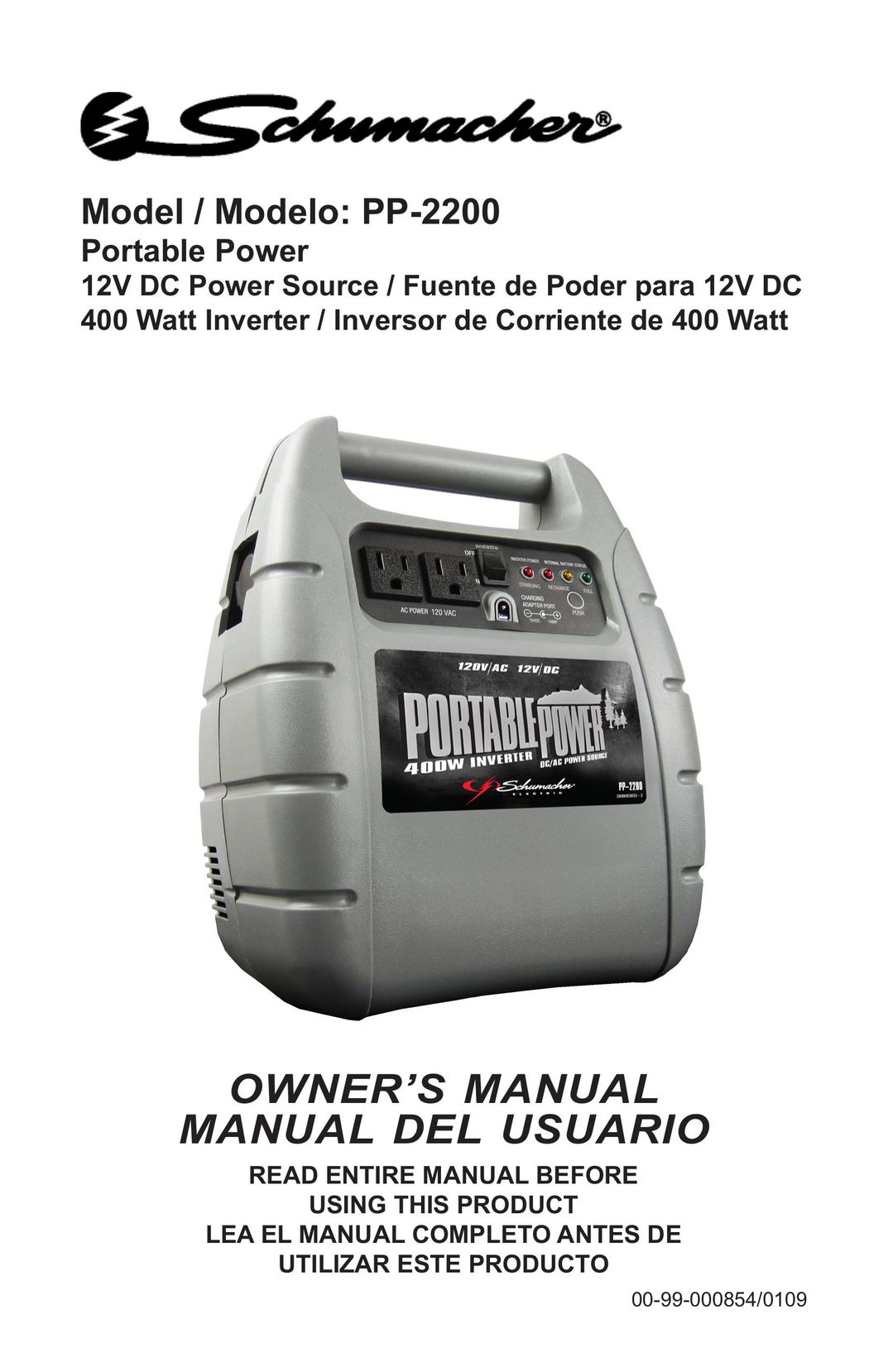 Schumacher 94026931 Power Supply User Manual