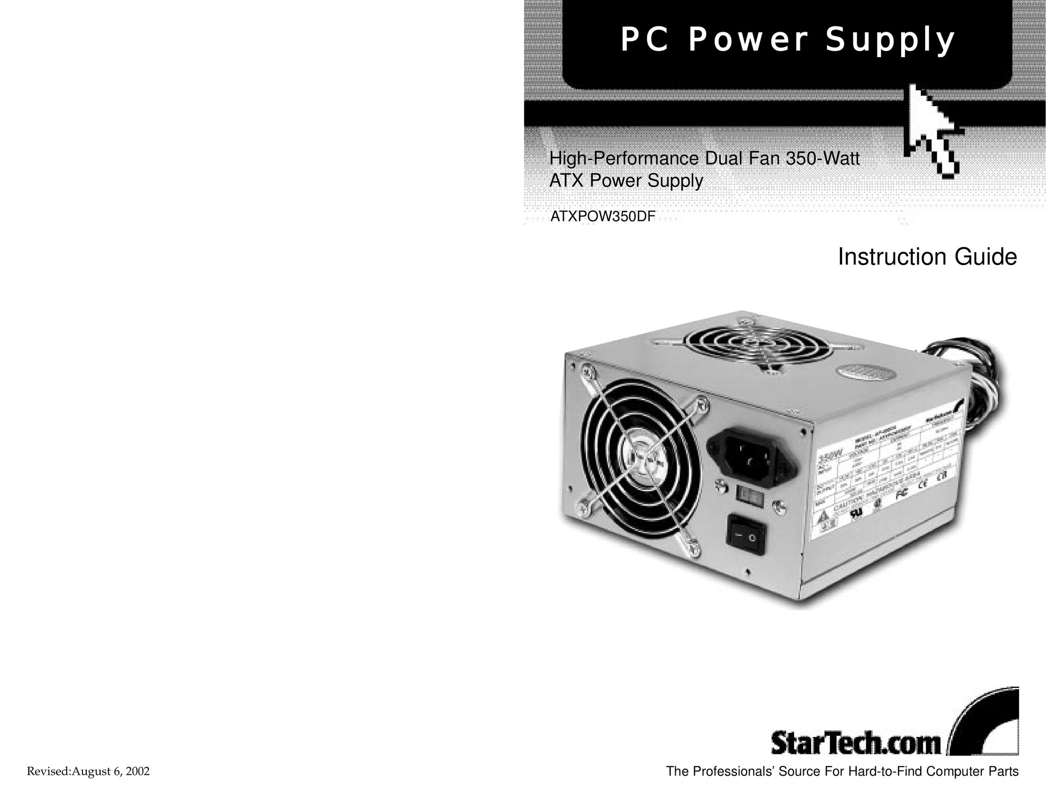 StarTech.com ATXPOW350DF Power Supply User Manual