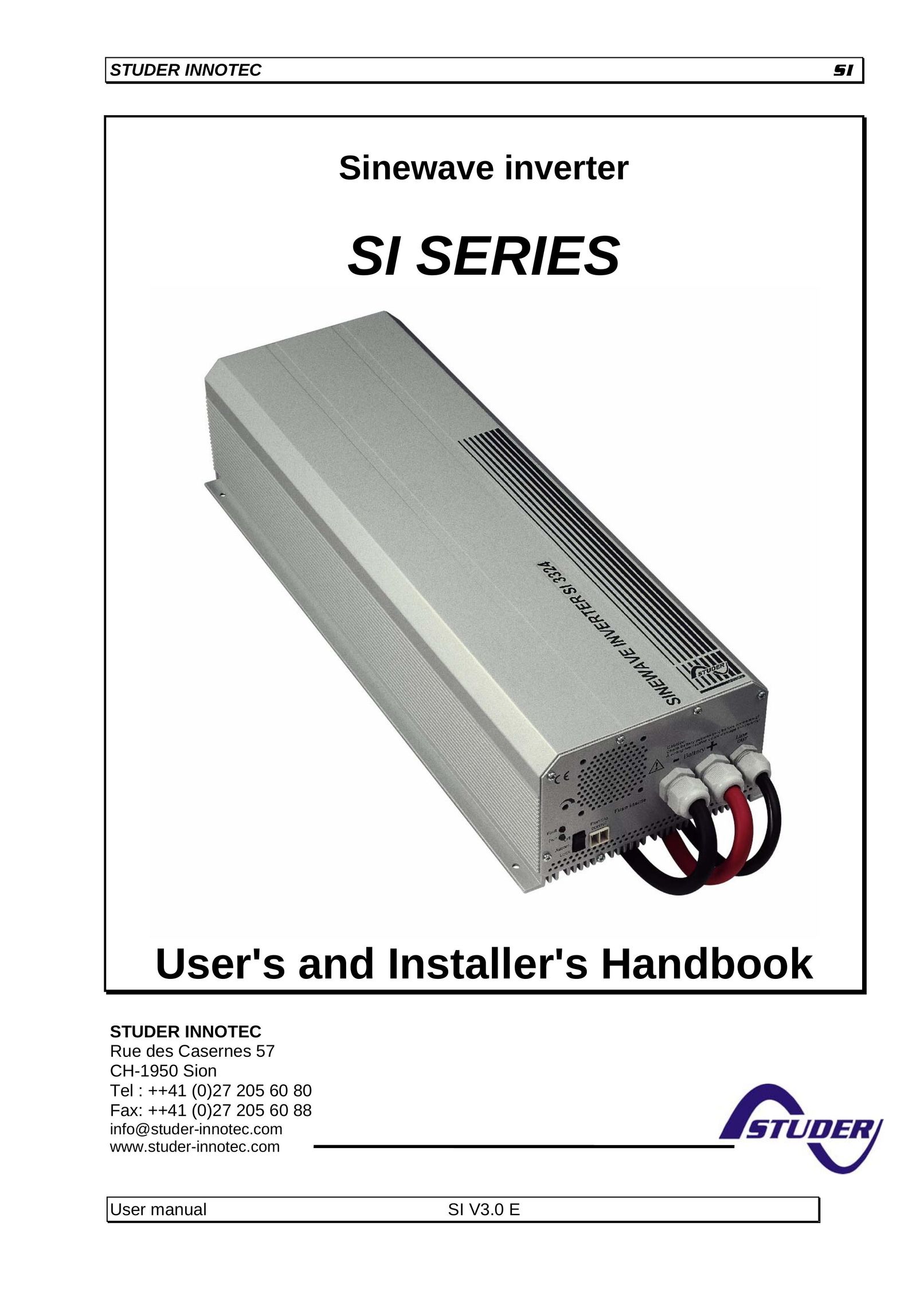 Studer Innotec SI SERIES Power Supply User Manual