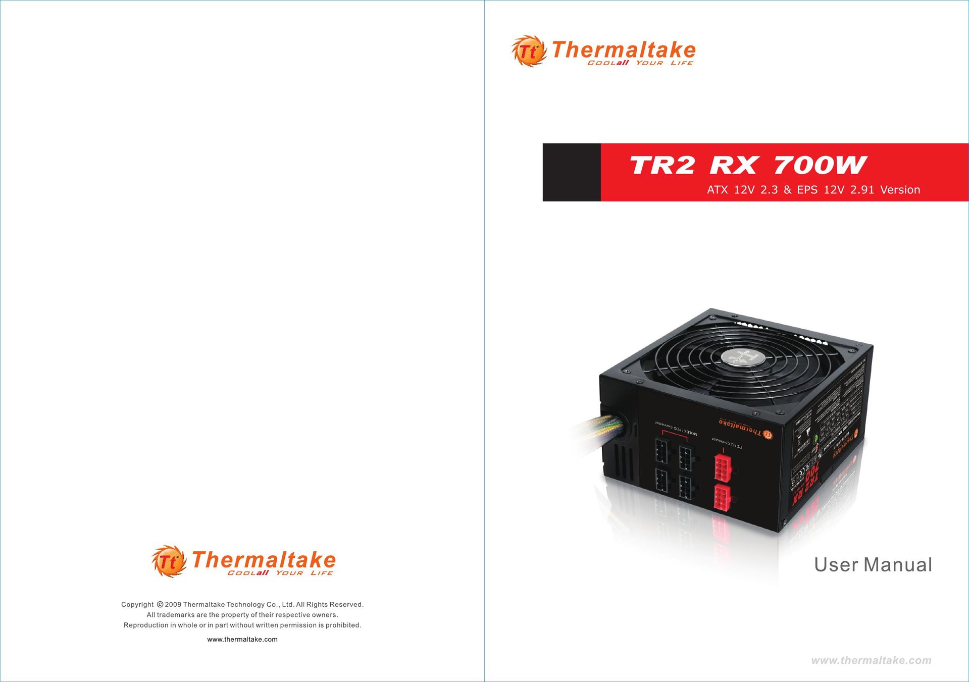 Thermaltake TR2 RX 700w Power Supply User Manual