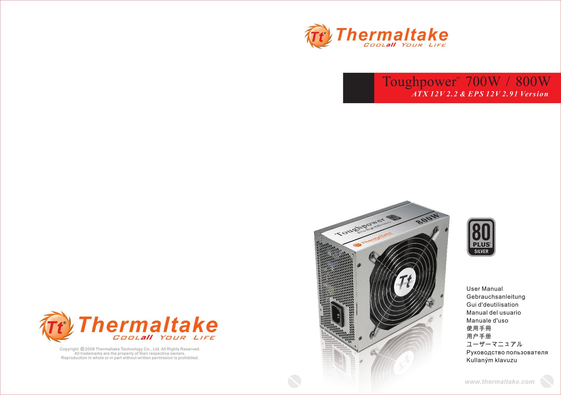 Thermaltake W0295 Power Supply User Manual