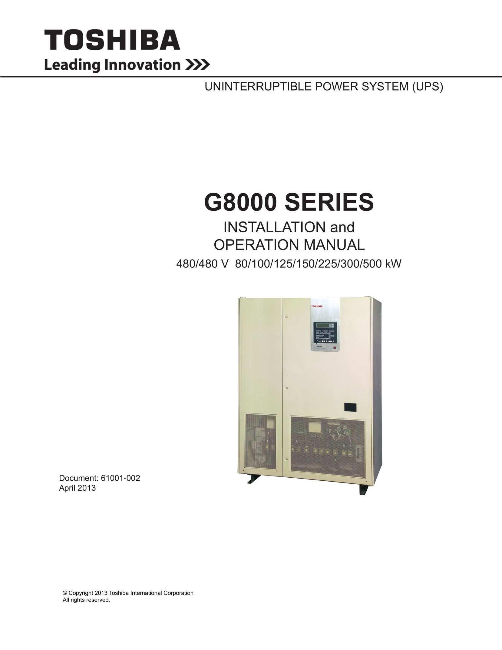 Toshiba 225 Power Supply User Manual