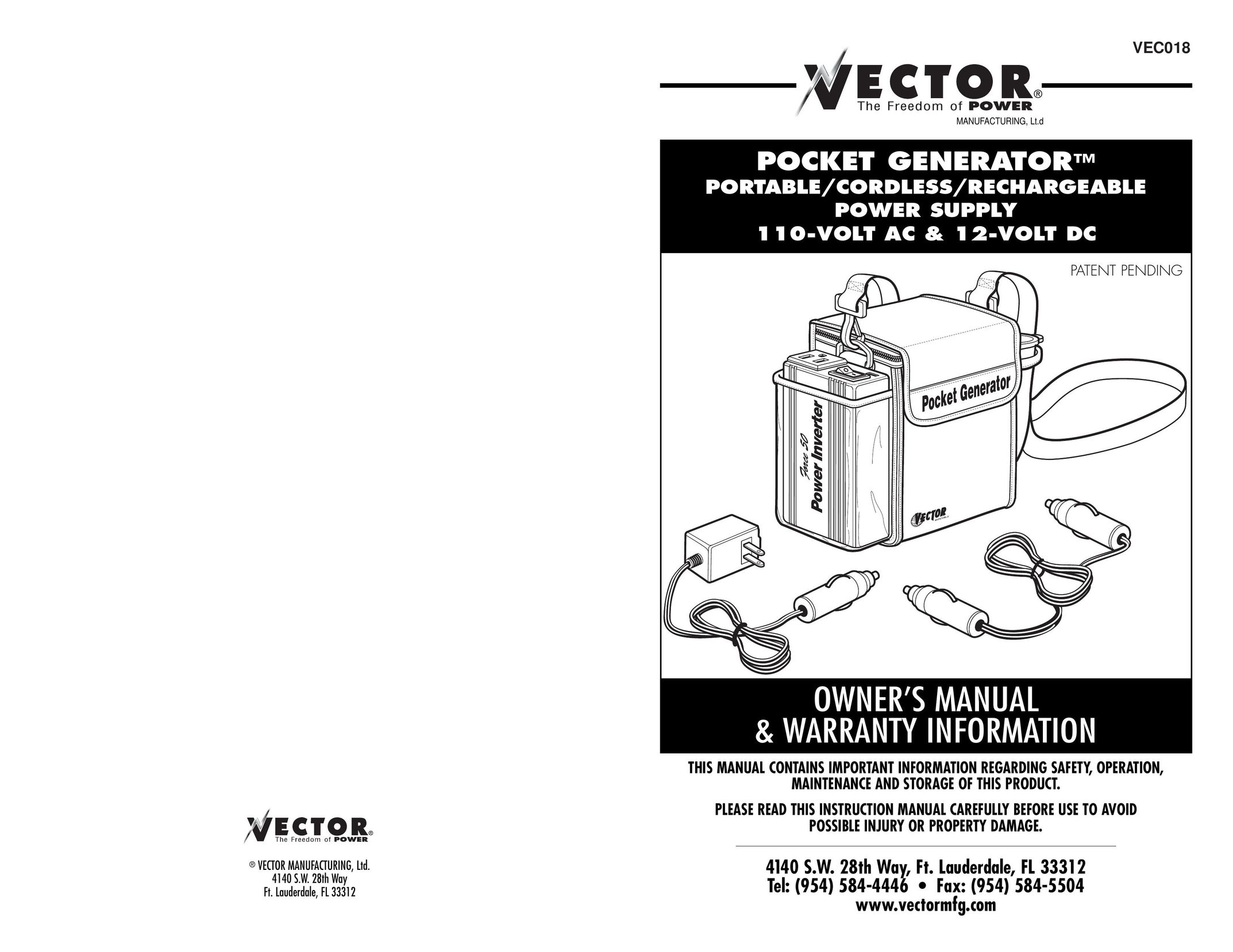 Vector VEC018 Power Supply User Manual