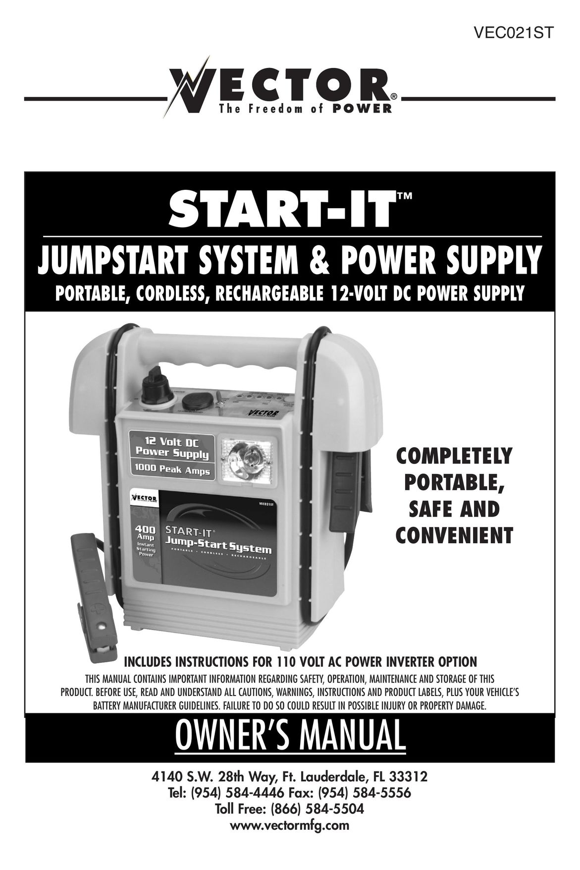 Vector VEC021ST Power Supply User Manual