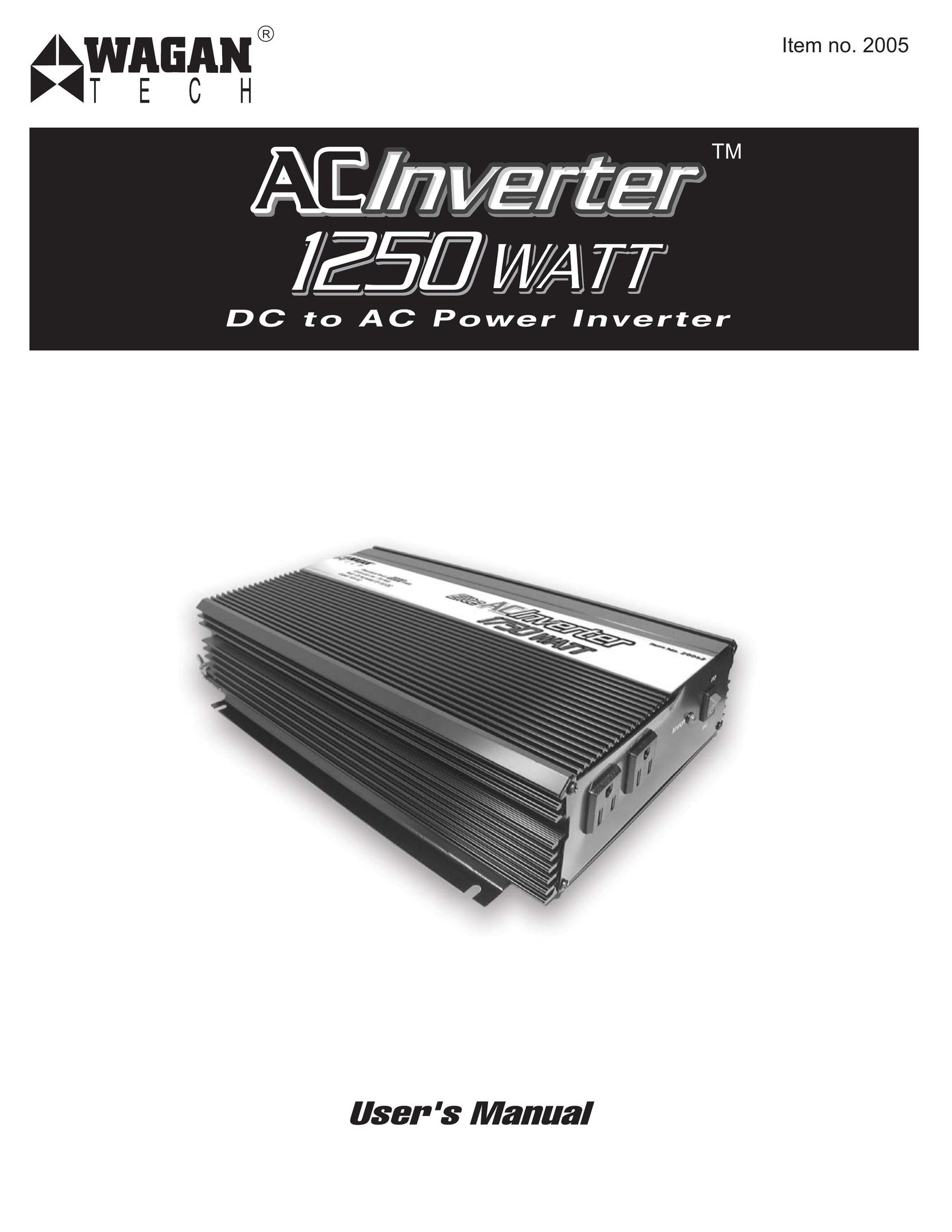 Wagan ower Inverter Power Supply User Manual