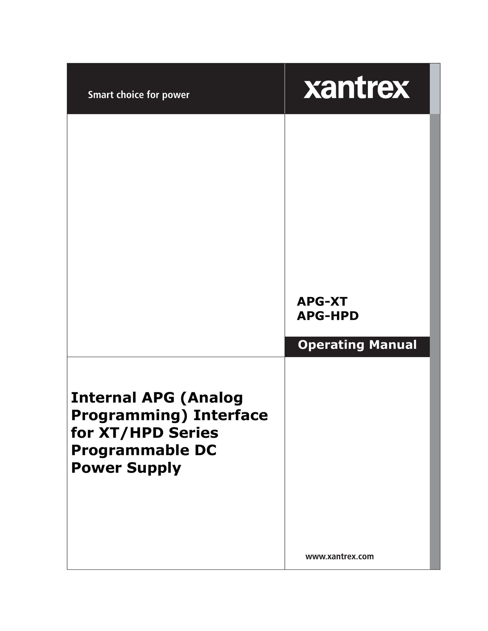 Xantrex Technology APG-HPD Power Supply User Manual