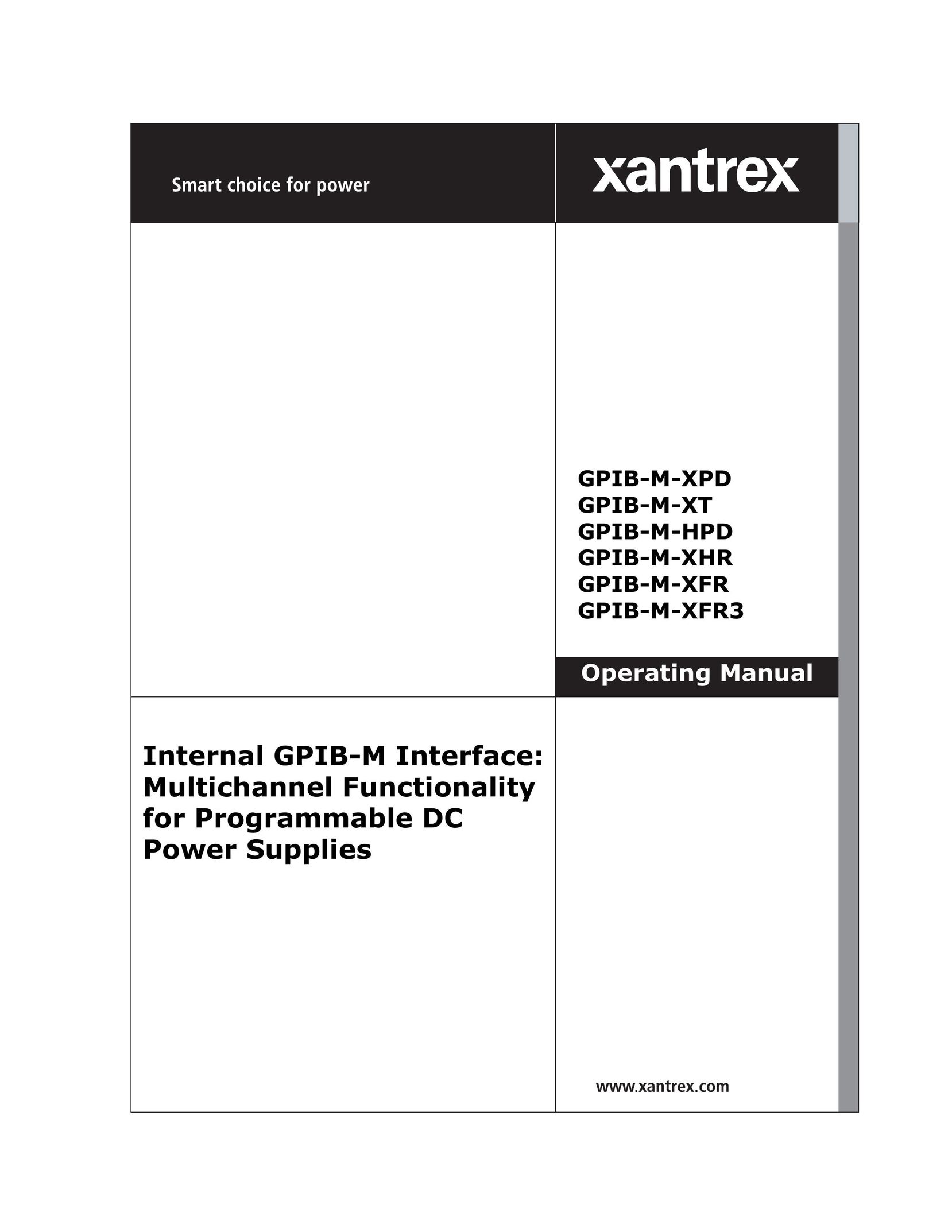 Xantrex Technology GPIB-M-XFR Power Supply User Manual