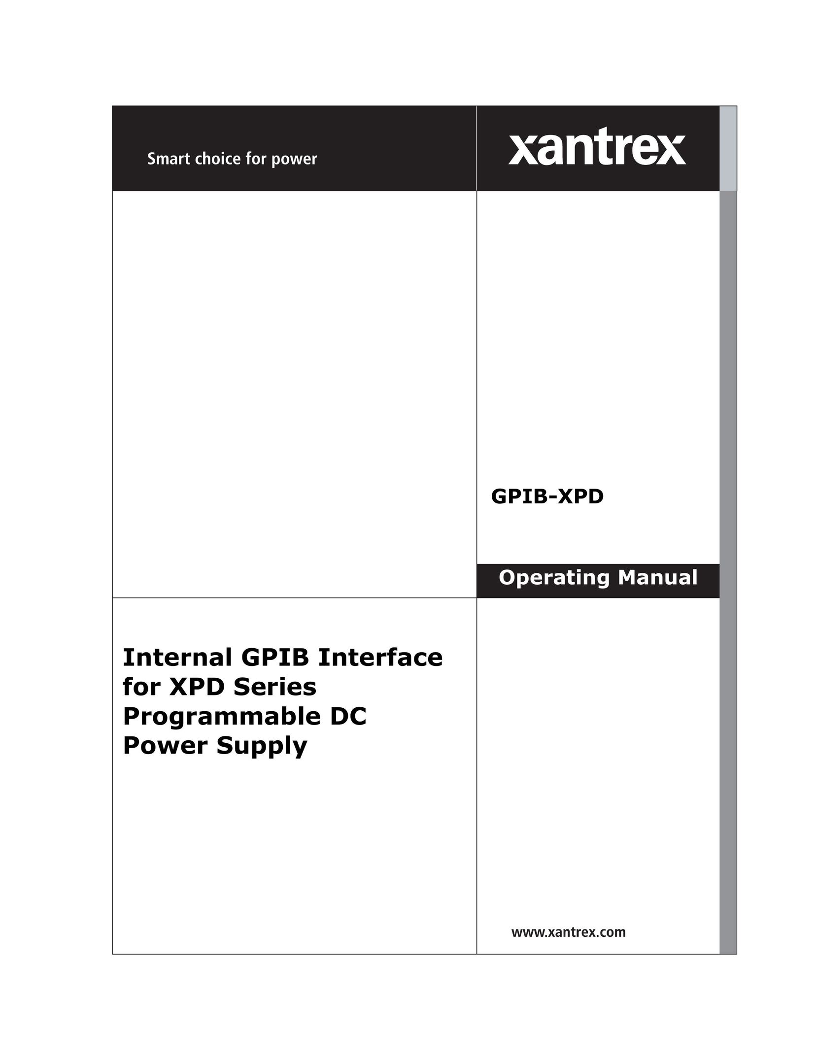 Xantrex Technology GPIB-XPD Power Supply User Manual