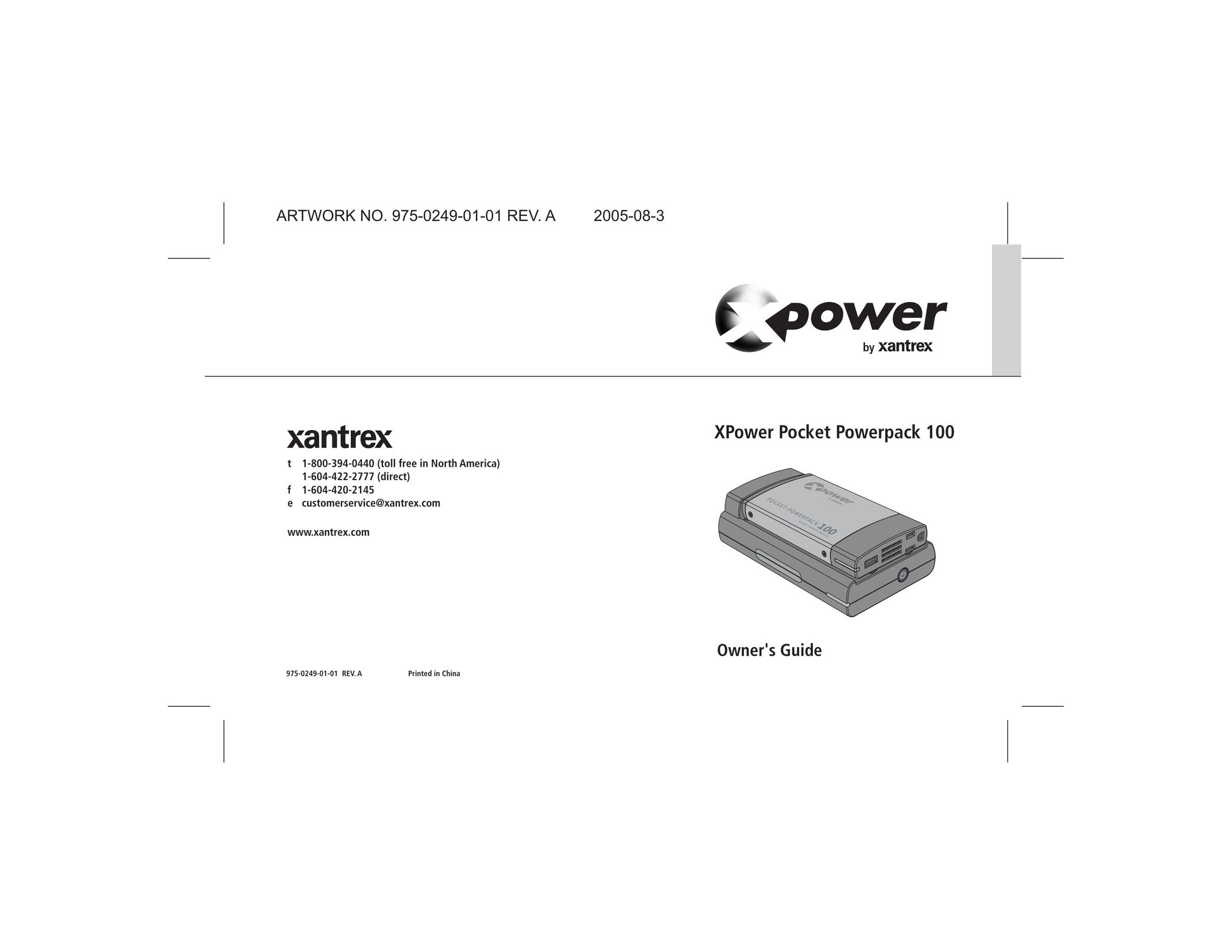 Xantrex Technology Powerpack 100 Power Supply User Manual