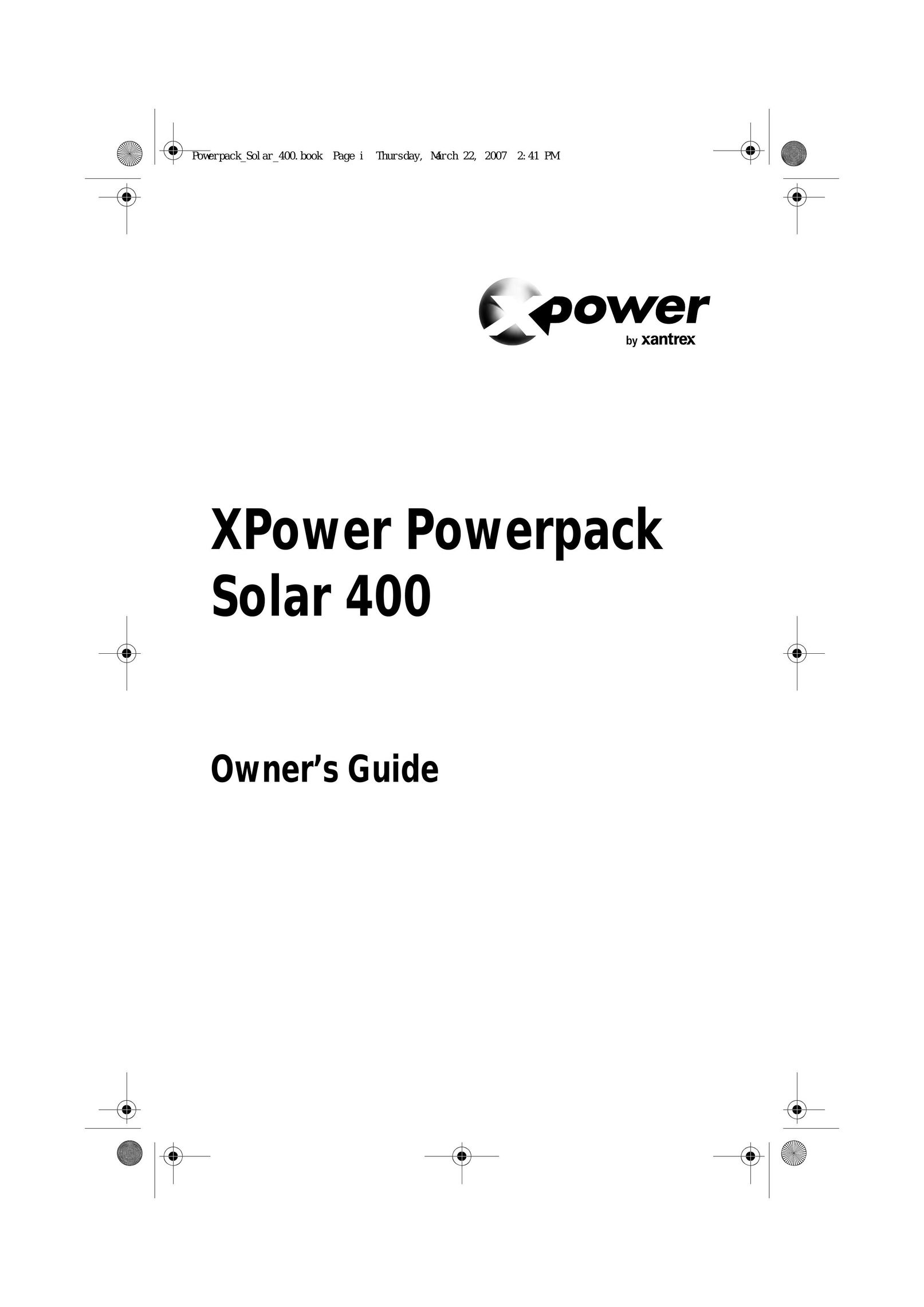 Xantrex Technology Solar 400 Power Supply User Manual