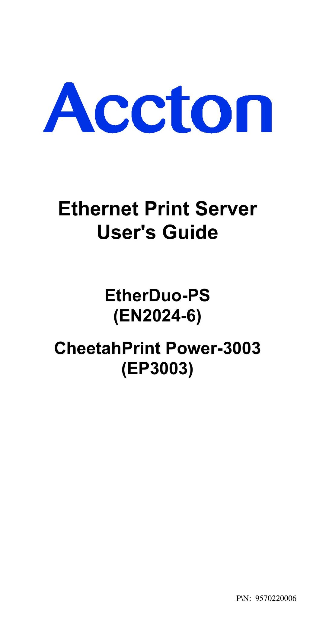 Accton Technology EP3003 Printer User Manual