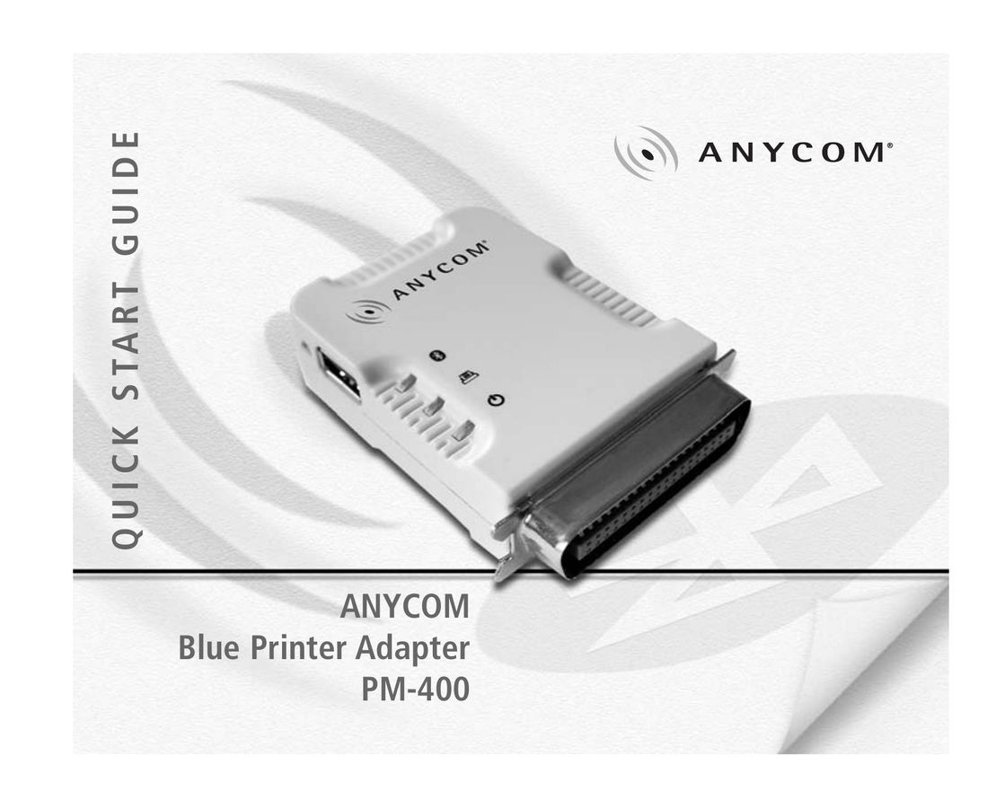 Anycom PM-400 Printer User Manual