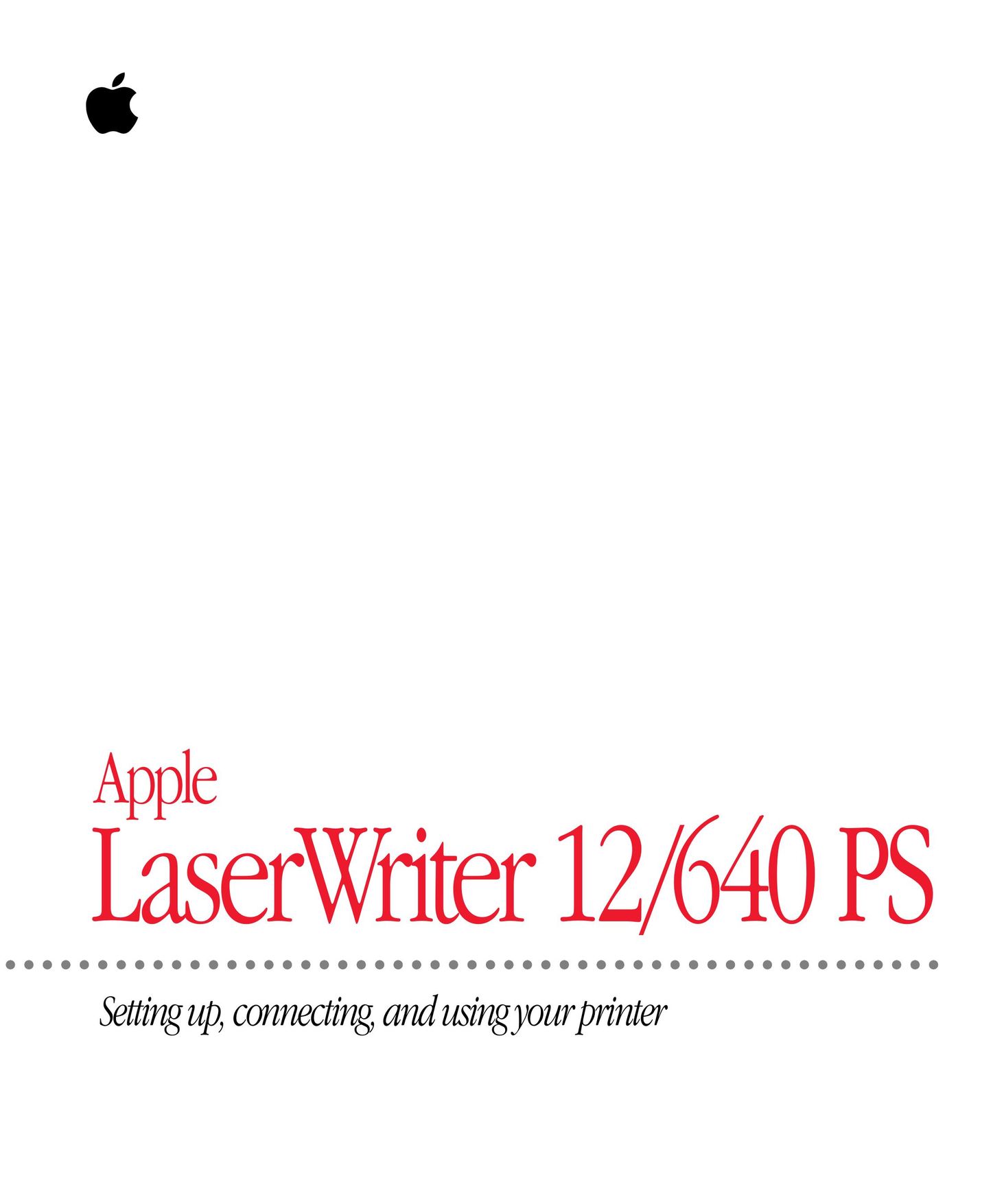 Apple 12/640PS Printer User Manual